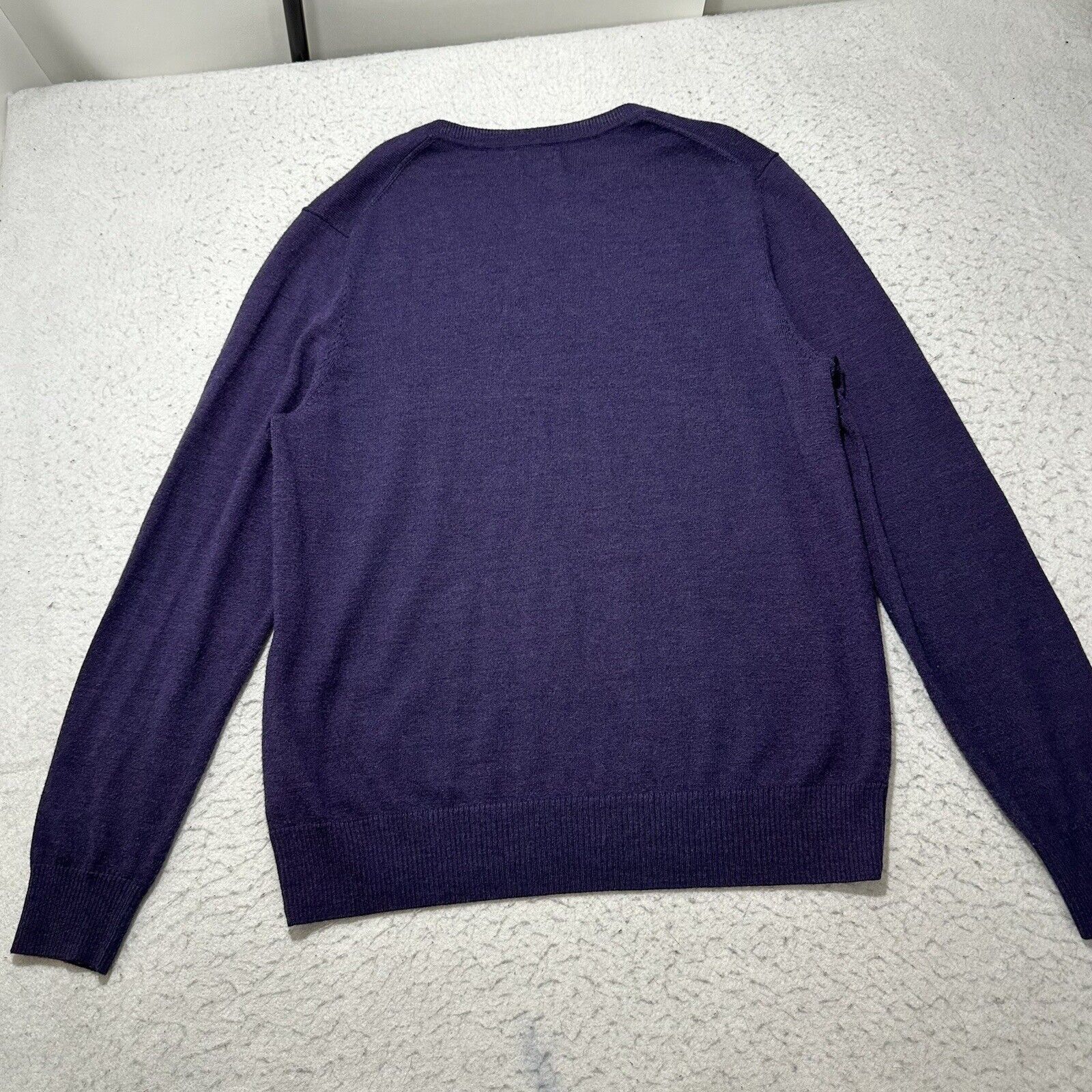 Apt. 9 Apt. 9 Medium Purple V-Neck Wool Blend Pullover Knit Sweater Size US M / EU 48-50 / 2 - 10 Thumbnail