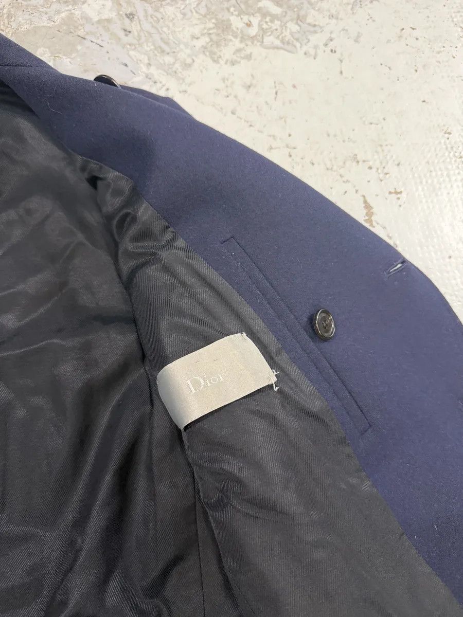 Dior 2000s Dior Navy Wool Classy Light Pea Coat Size US M / EU 48-50 / 2 - 9 Thumbnail