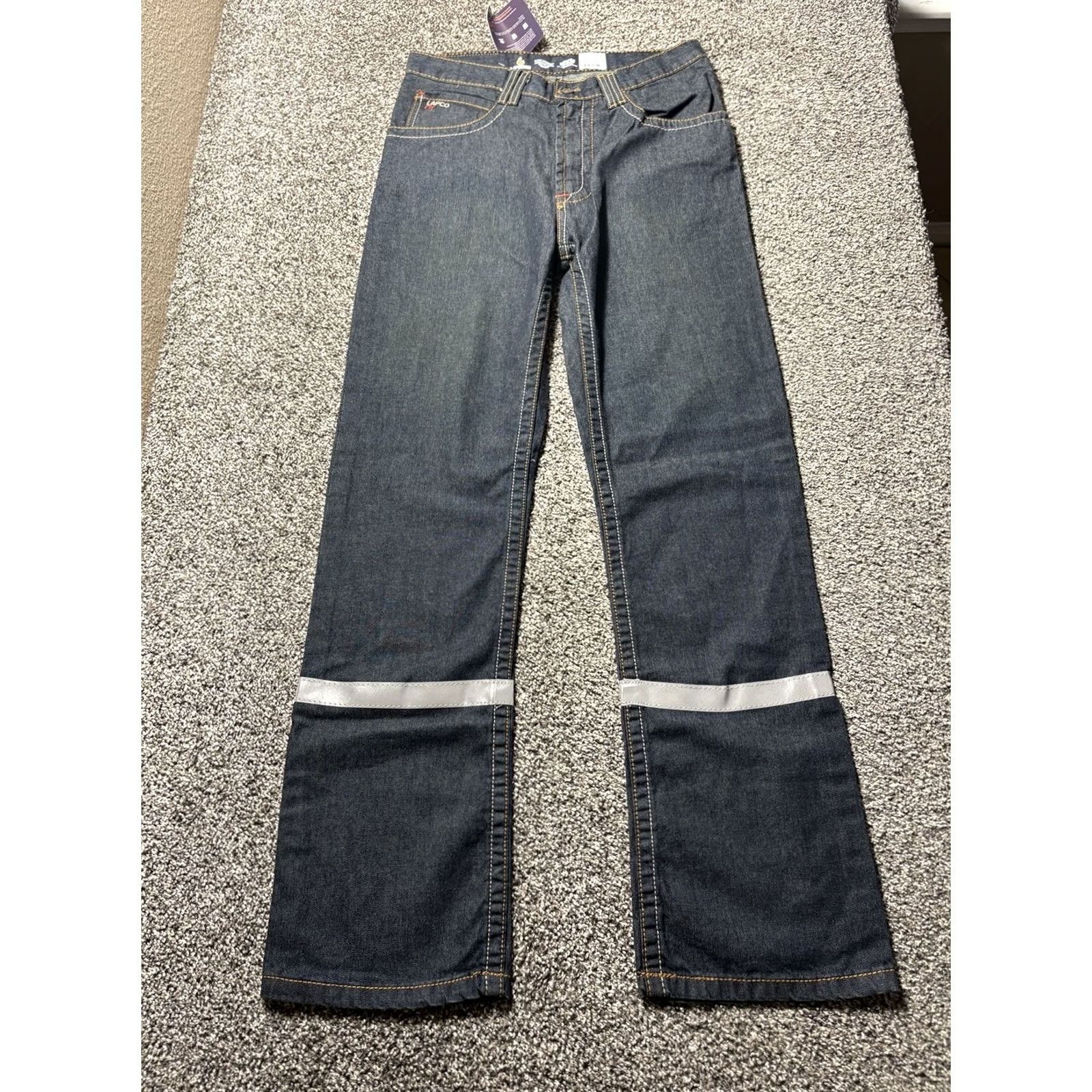 Vintage LAPCO FR Reflective Jeans Mens 30x32 Blue NEW NWT Flame-Resistant Denim Straight 30 32 Inseam Mens jeans Blue FR Reflective Jeans NWT LAPCO Size US 30 / EU 46 - 3 Thumbnail