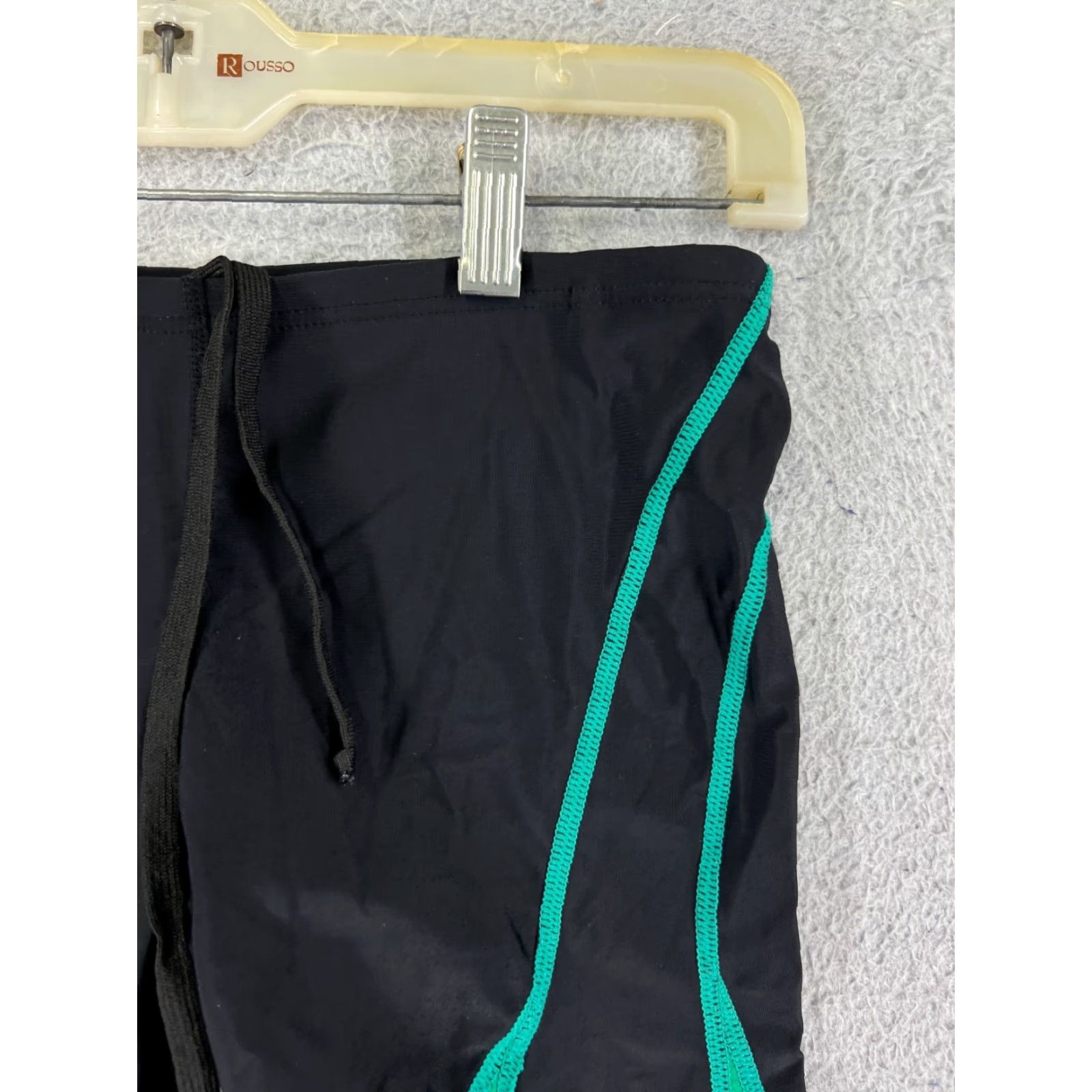 Vintage TYR Shorts Jammer Bottom Adult 28 Black Green Spandex Polyester Compression Regular Men Pool Swim Bottoms Size US 28 / EU 44 - 5 Thumbnail
