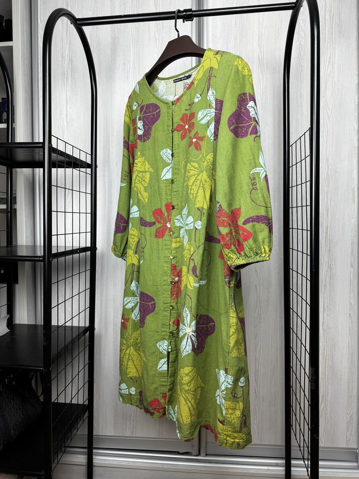 Gudrun Sjoden Gudrun Sjödén Flower cotton linen ling sleeve sleeve dress M Size M / US 6-8 / IT 42-44 - 5 Thumbnail