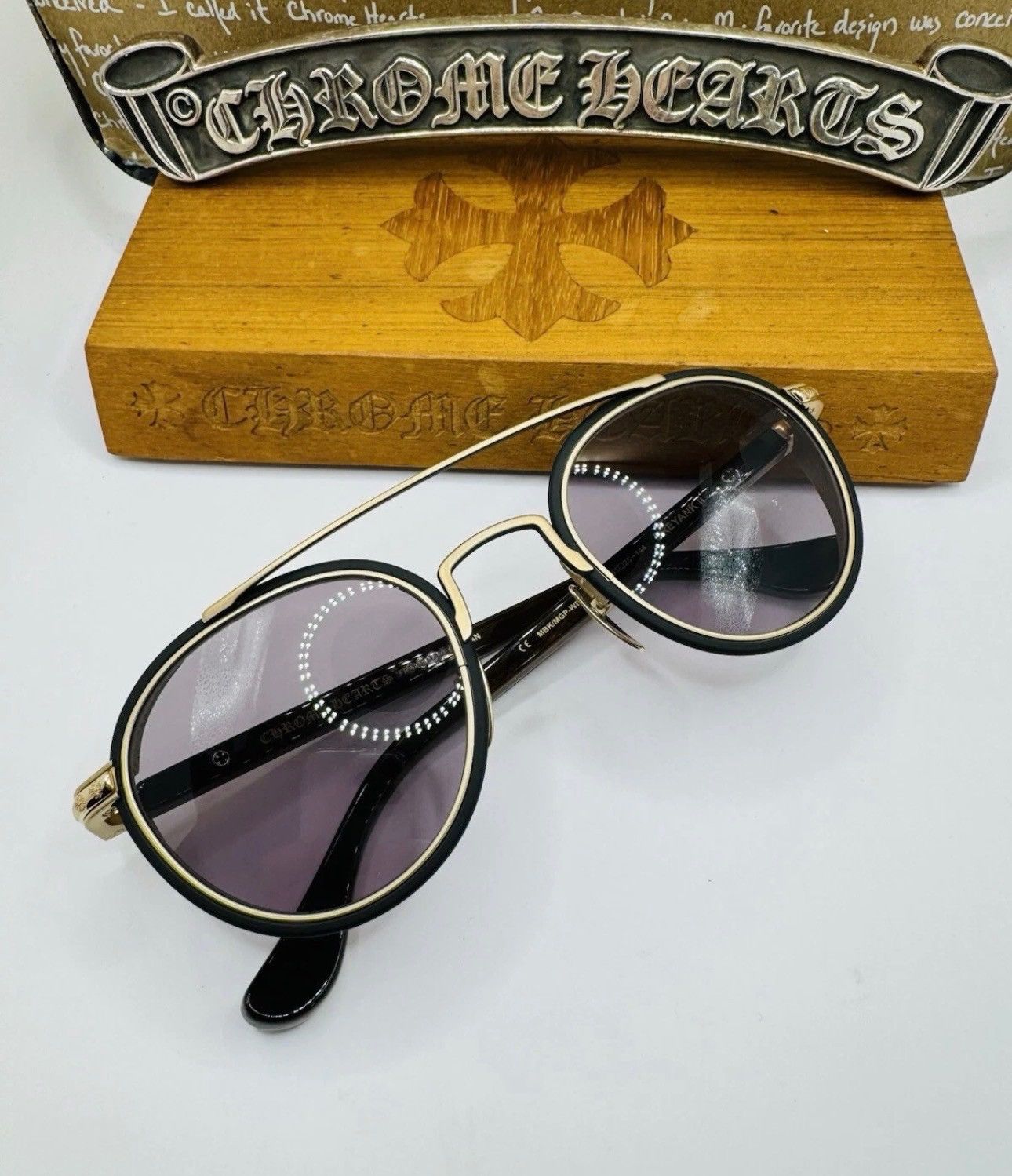 Chrome Hearts Chrome Hearts PREYANK II Sunglasses Size ONE SIZE - 13 Thumbnail
