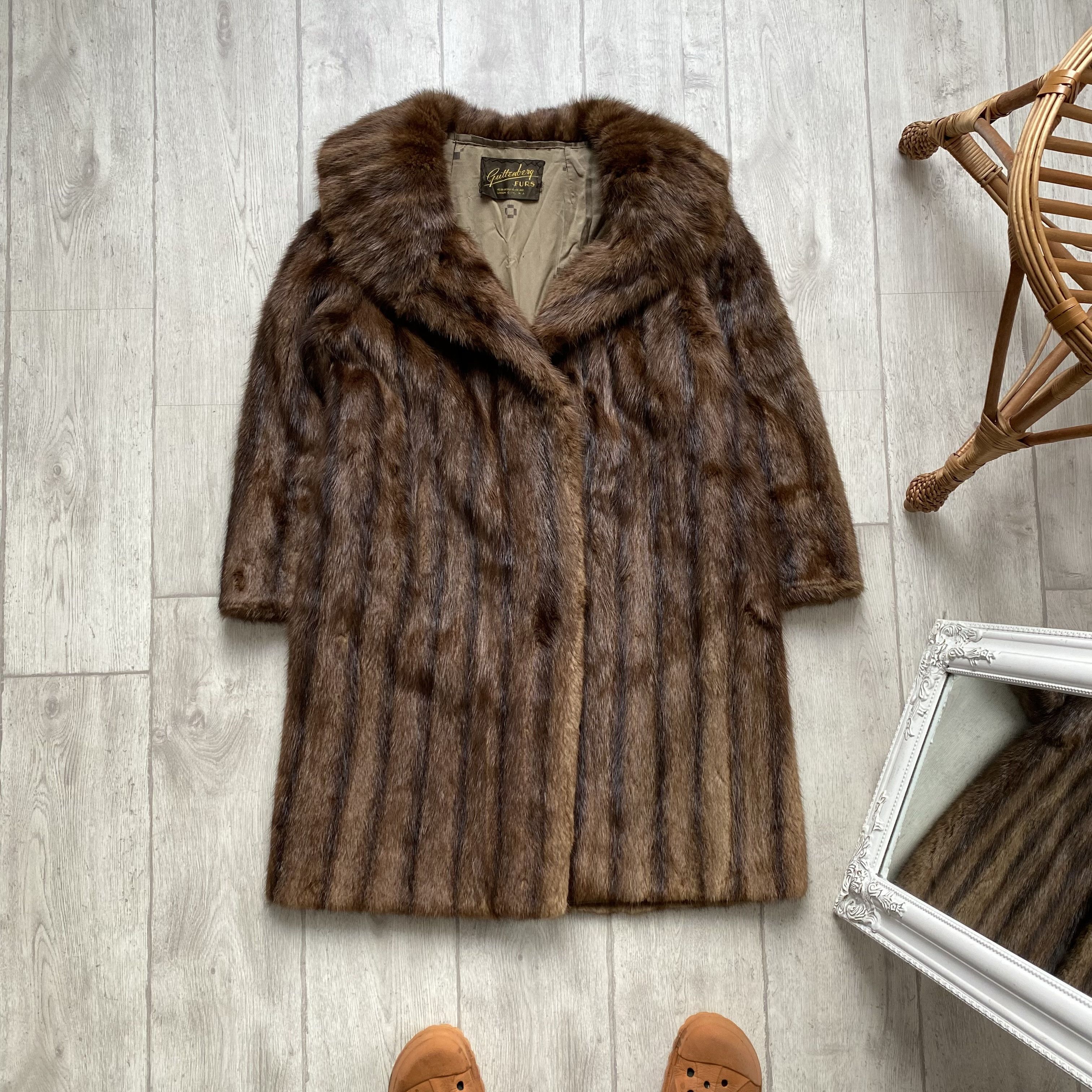 Vintage Vintage 80’s Oldmaney Real Fur Mink Coat Lxury Leather Size M / US 6-8 / IT 42-44 - 9 Thumbnail