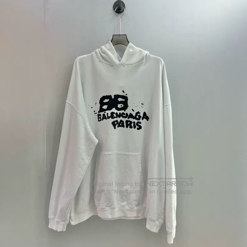 Balenciaga Balenciaga Double B Graffiti Hoodie Size US M / EU 48-50 / 2 - 1 Thumbnail