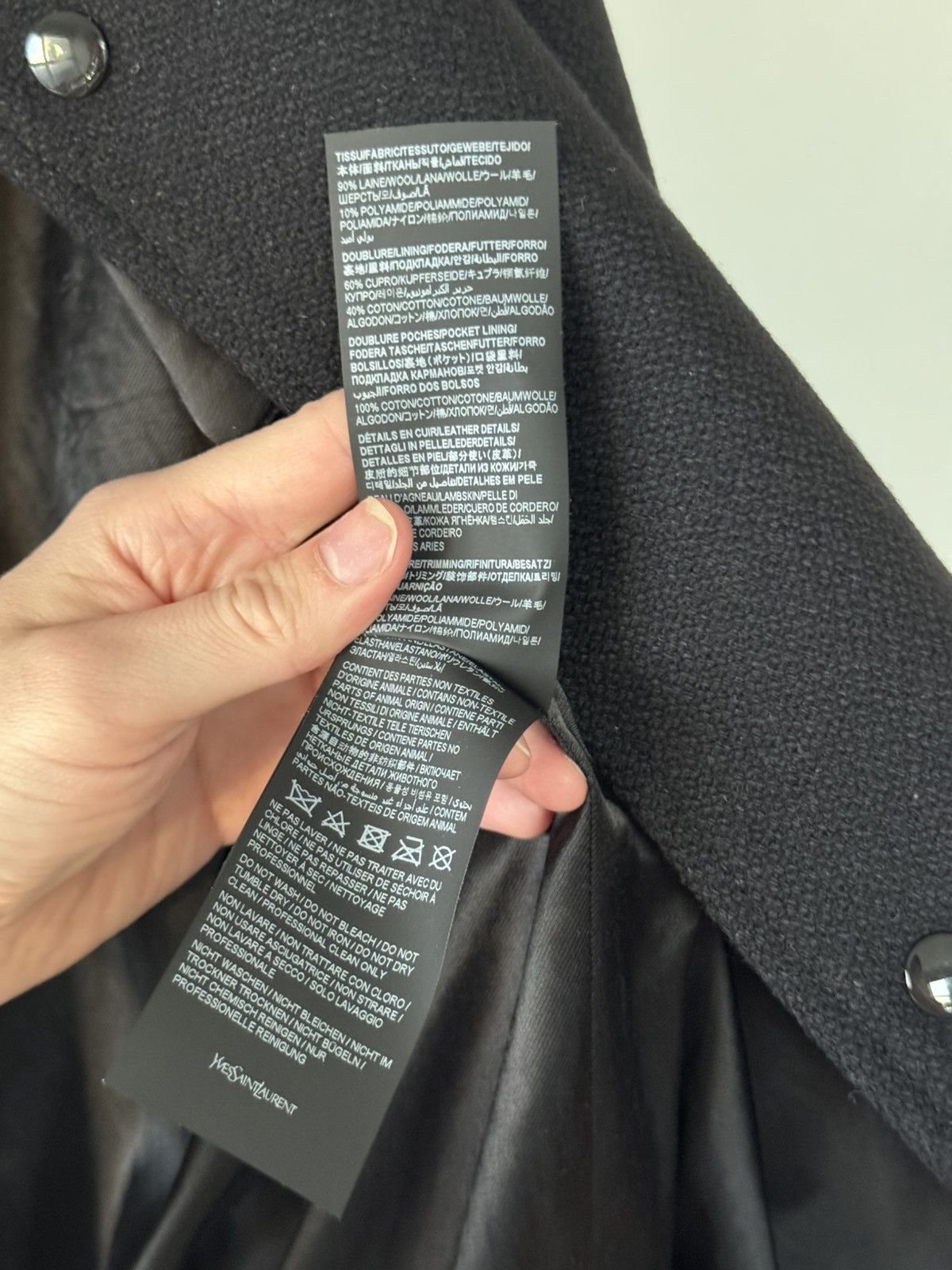 Saint Laurent Paris SS22 Black and White Wool Teddy Jacket 54 Size US XL / EU 56 / 4 - 13 Thumbnail
