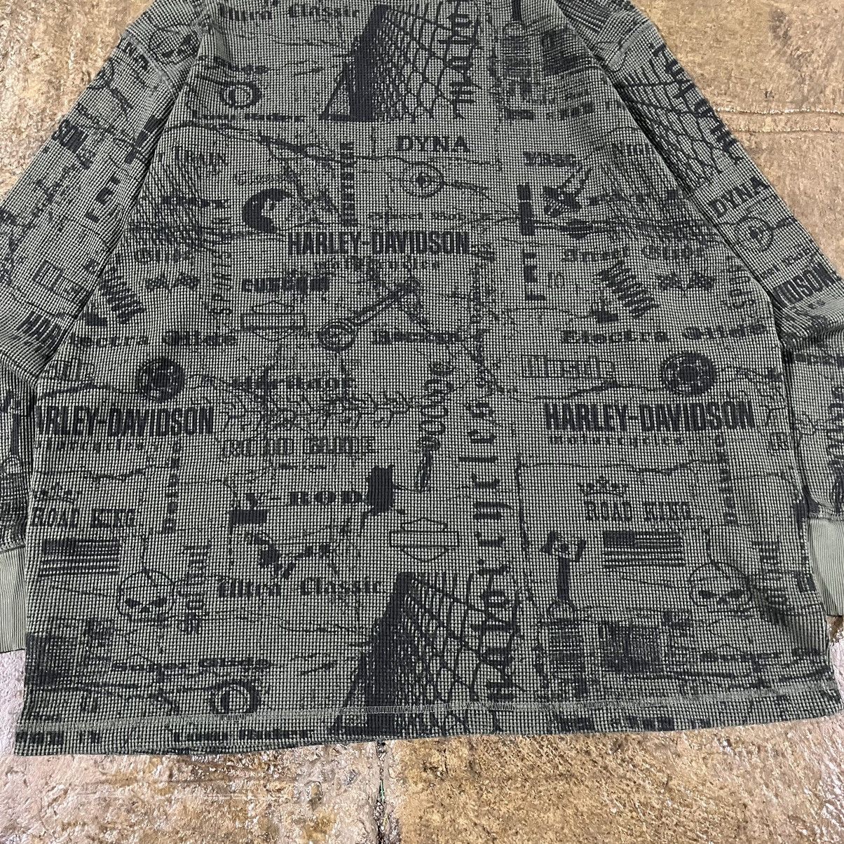 Affliction × Harley Davidson × Vintage CRAZY Y2K HARLEY DAVIDSON THERMAL GRUNGE SKATER AFFLICTION Size US XXL / EU 58 / 5 - 6 Thumbnail