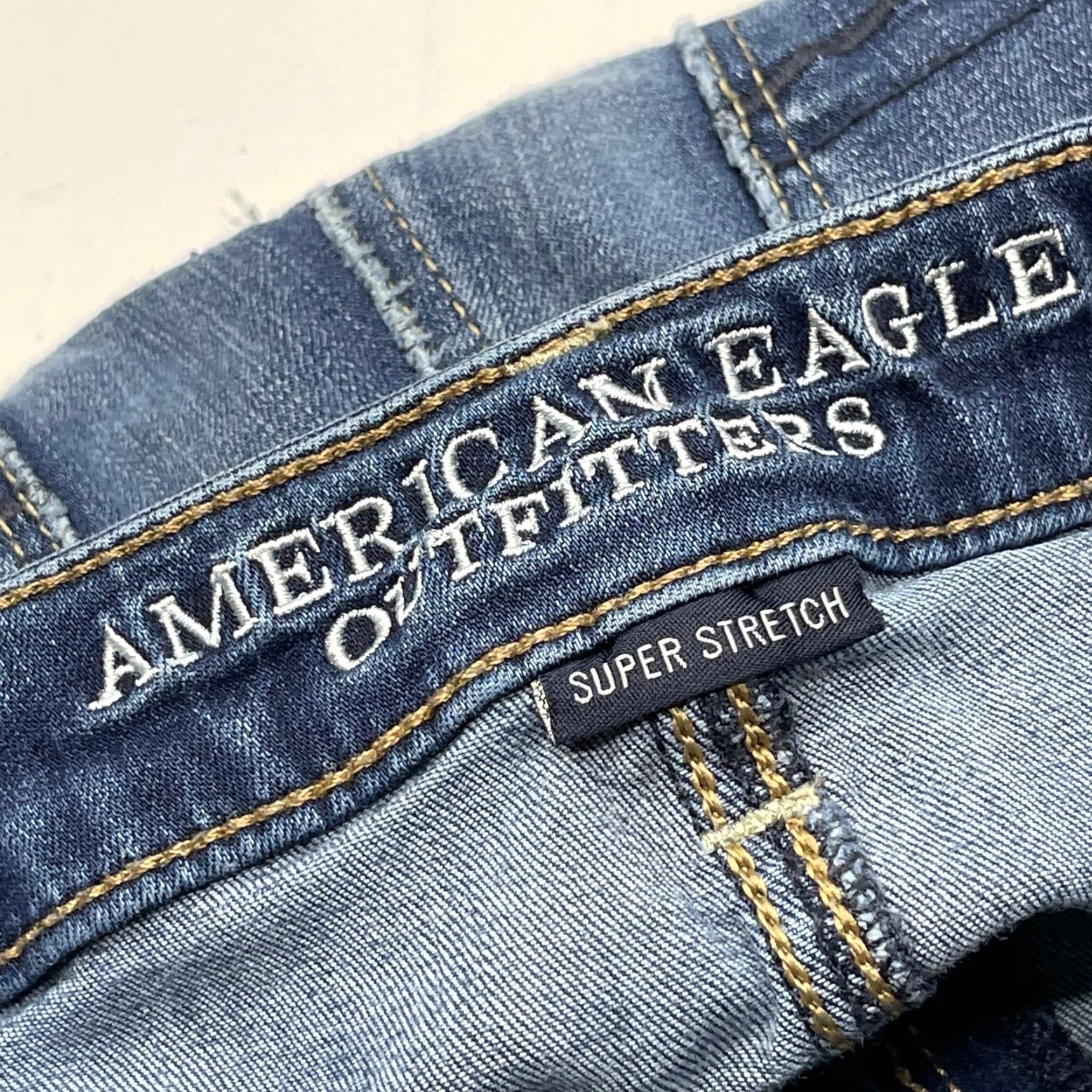 American Eagle Outfitters American Eagle Jeans Womens 0 Dark Blue Stretch Denim High Rise Jegging Jeans Size 42" / US 20 - 6 Thumbnail