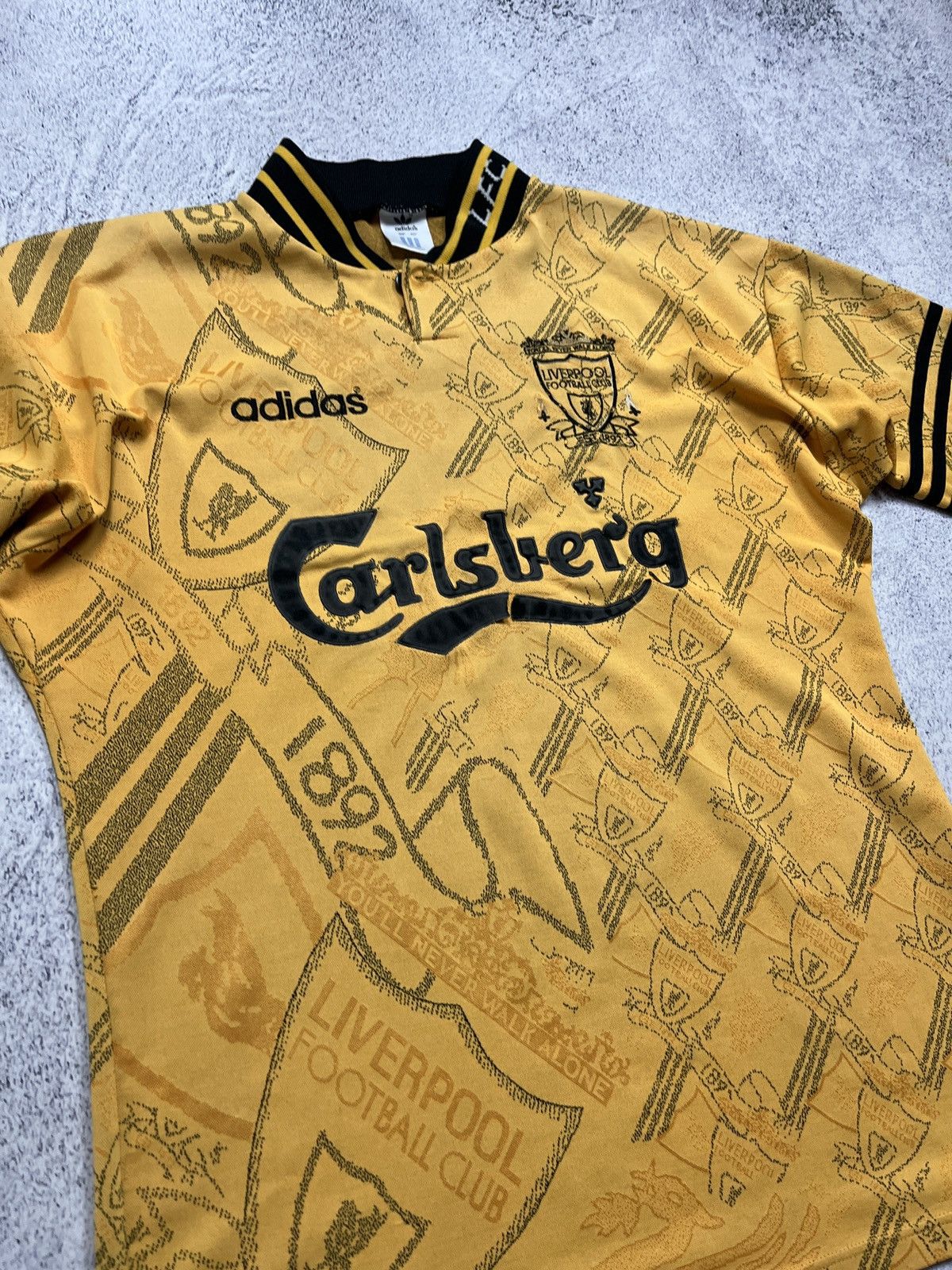 Adidas Vintage Adidas Liverpool 1994 1996 Third Shirt Soccer Jersey Size US M / EU 48-50 / 2 - 2 Thumbnail