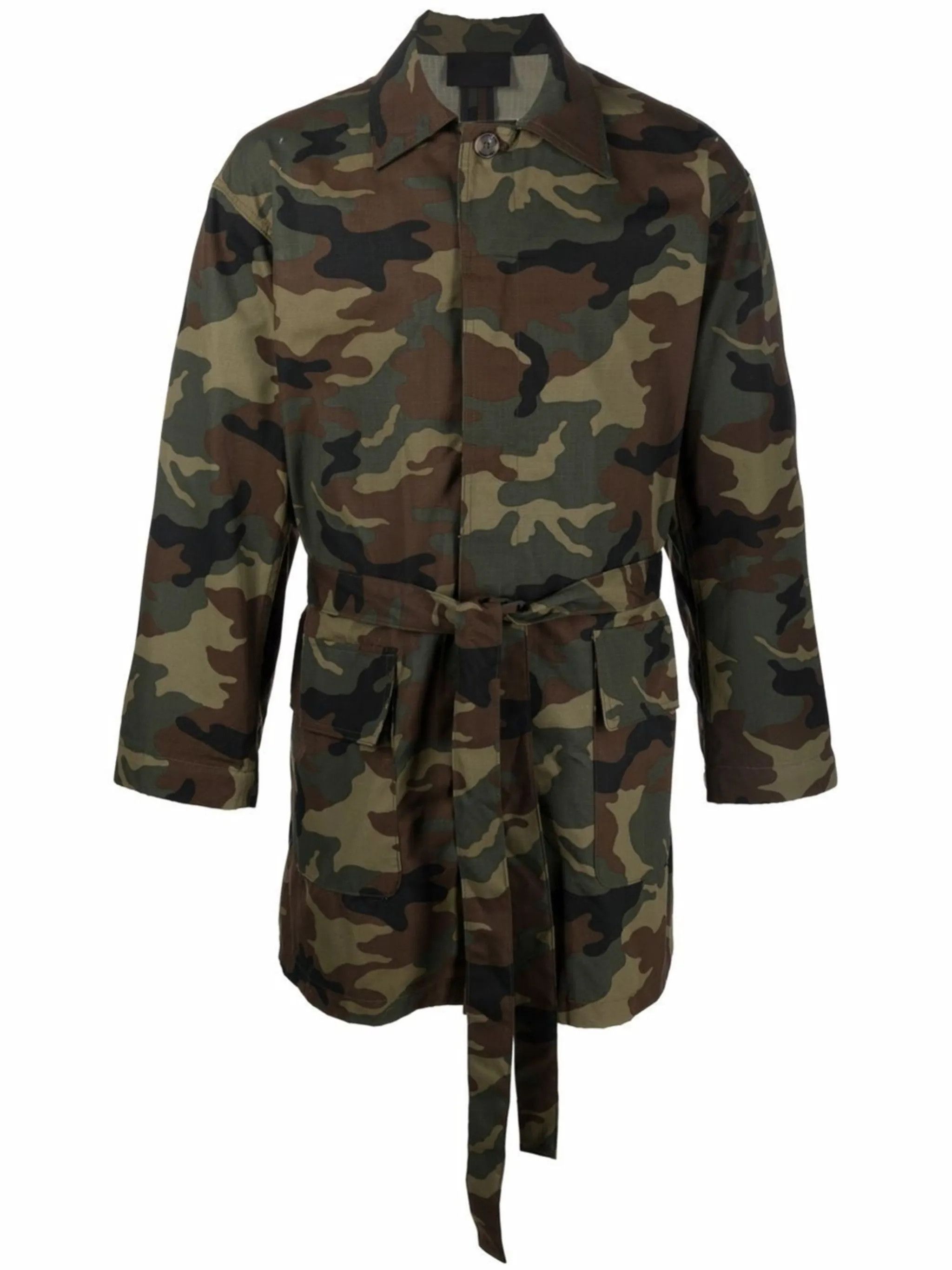 Fear of God o1y0125 Camouflage Belt Jacket in Military Green Size US XS / EU 42 / 0 - 1 Thumbnail