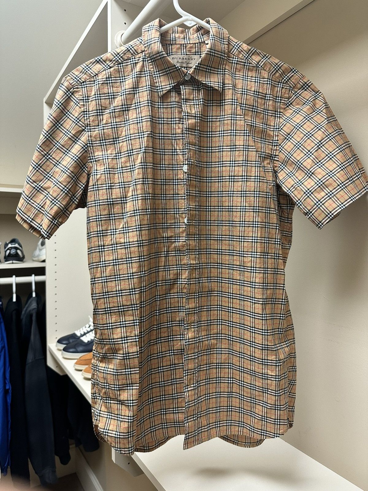 Burberry Classic Burberry Checked Button Down Polo Size US S / EU 44-46 / 1 - 1 Thumbnail