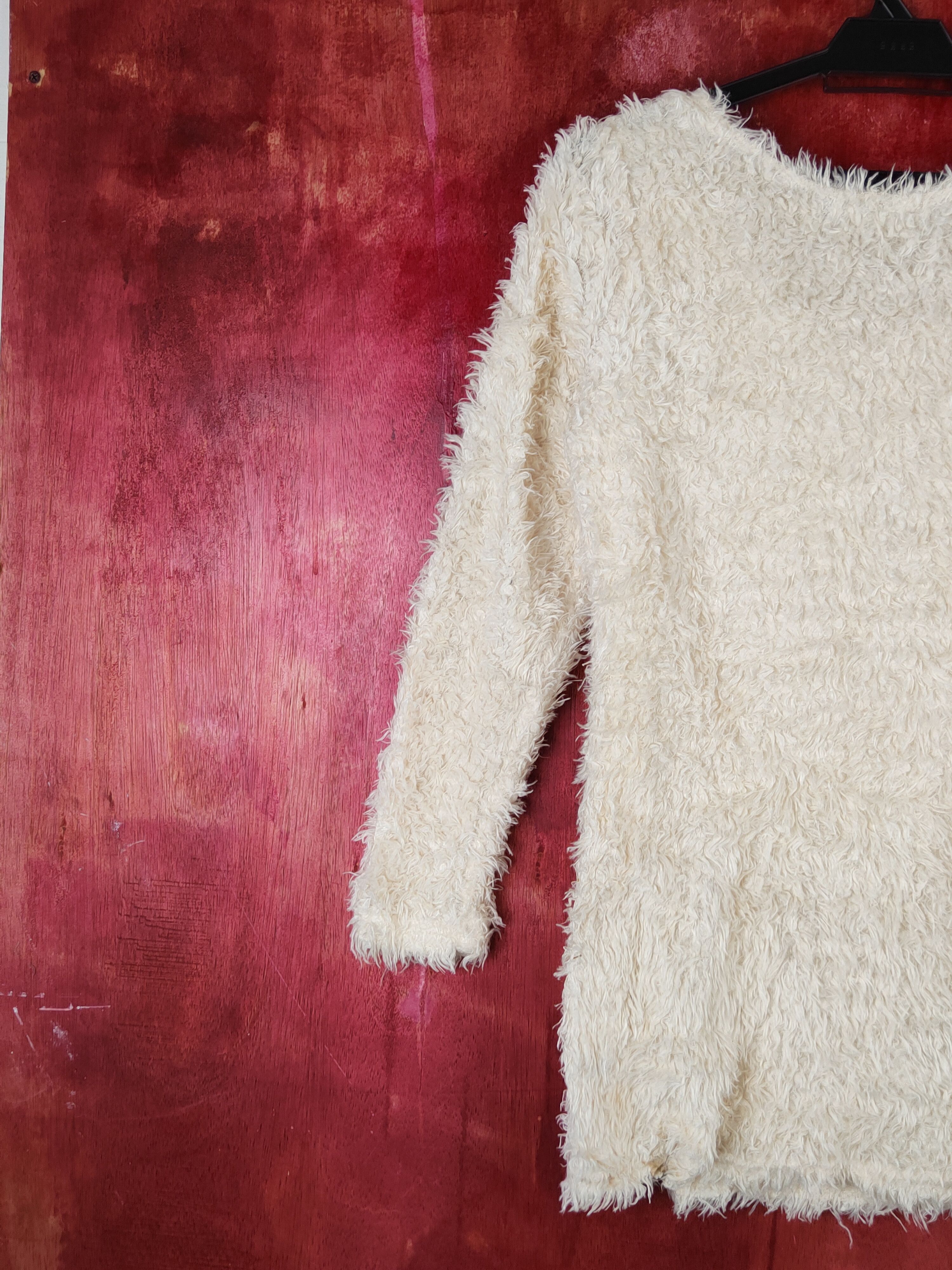 Japanese Brand × Vintage Shake Shake Cream Shag Shaggy Fur Mohair Knitwear #S1934 Size S / US 4 / IT 40 - 8 Thumbnail
