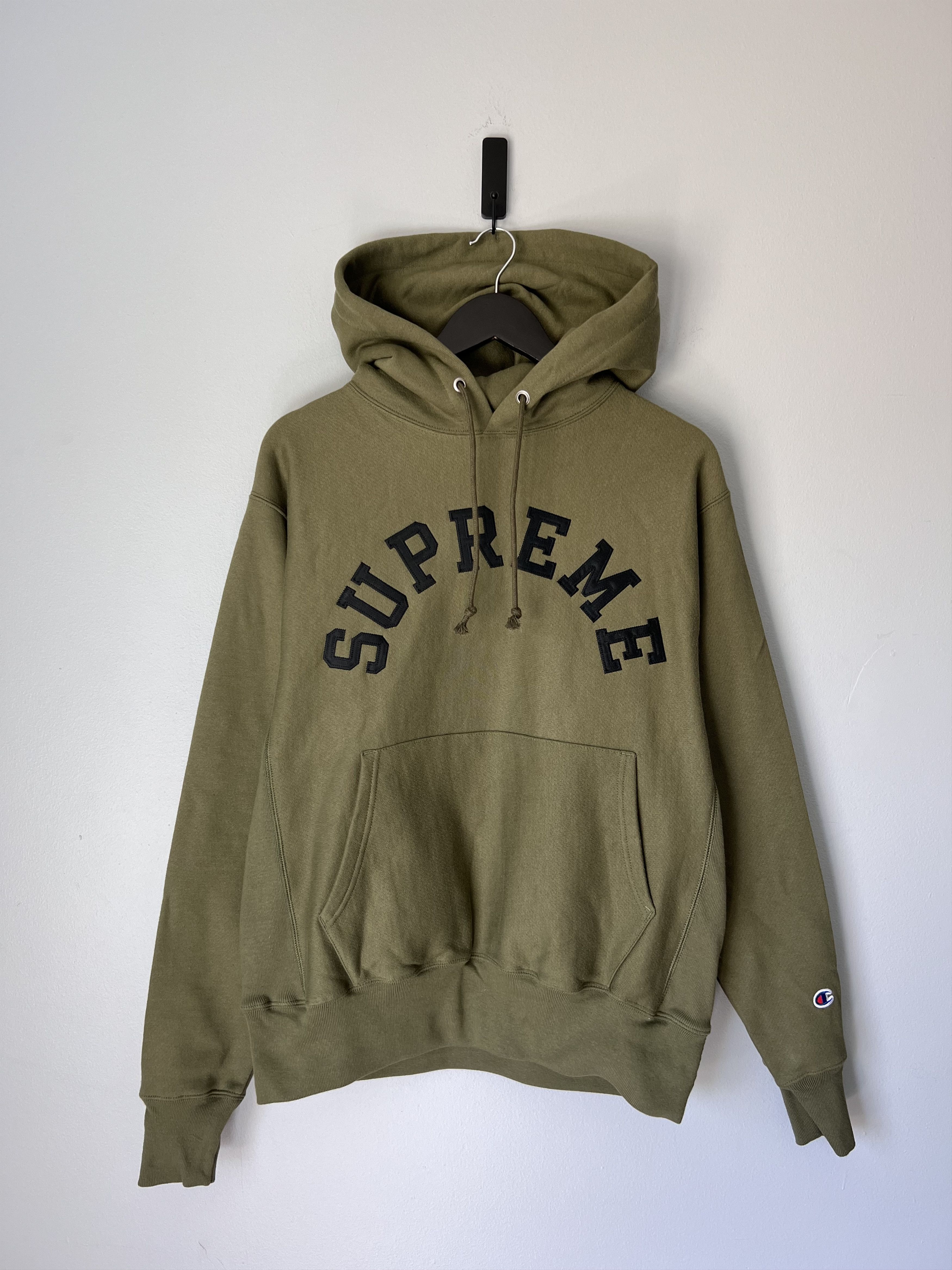 Supreme Supreme Chenille Arc Logo Hoodie Sweatshirt taille M RARE