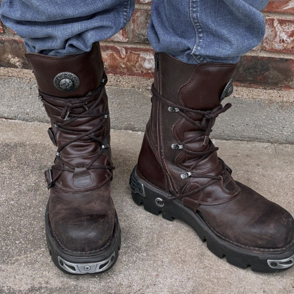New Rock New Rock Brown High Boots Size US 12 / EU 45 - 1 Thumbnail