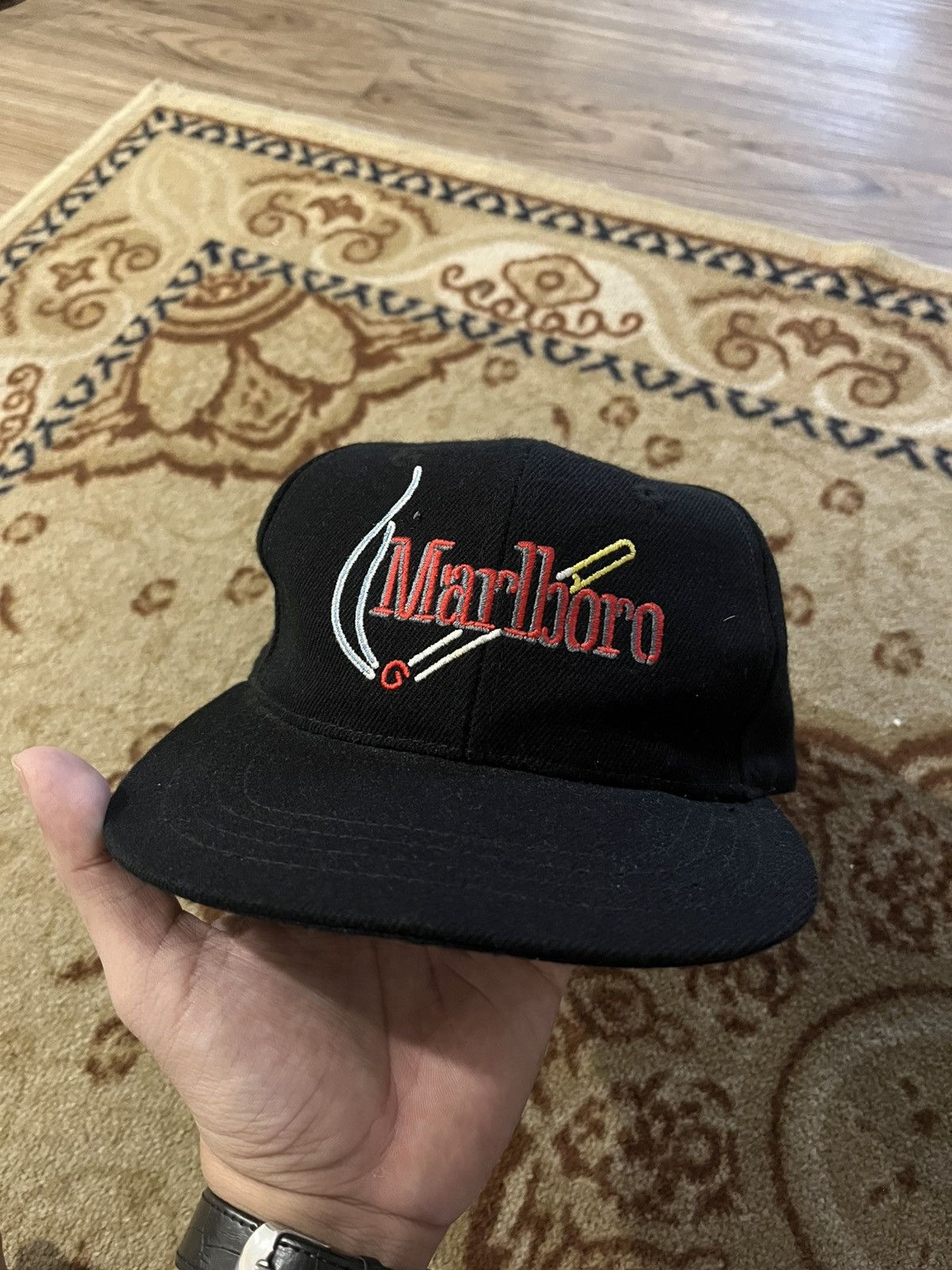 Marlboro vintage 1990s Marlboro embroidered strap-back cap Size ONE SIZE - 1 Thumbnail