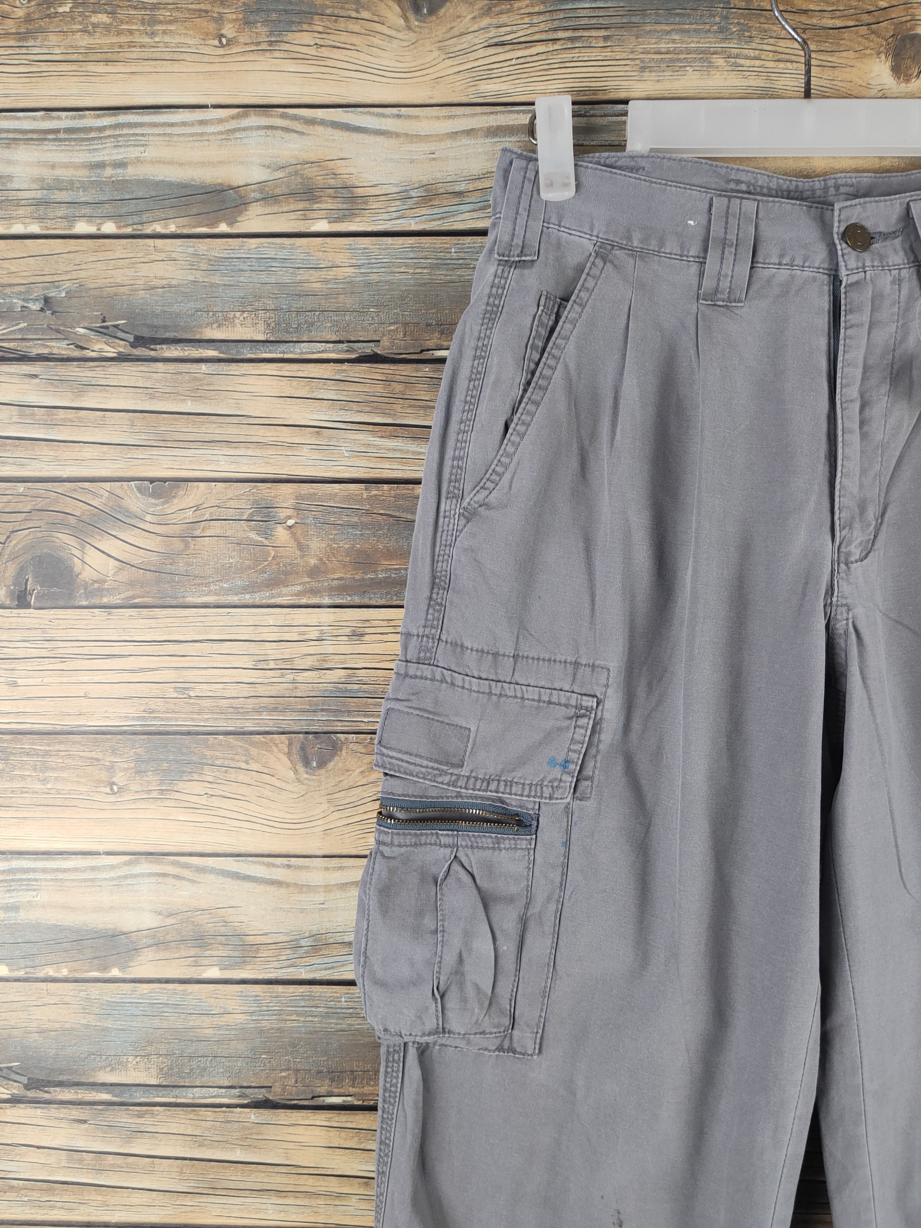 Japanese Brand DL Gran Cisco Gray Multipocket Tactical Cargo Pants #46-288T Size US 28 / EU 44 - 3 Thumbnail