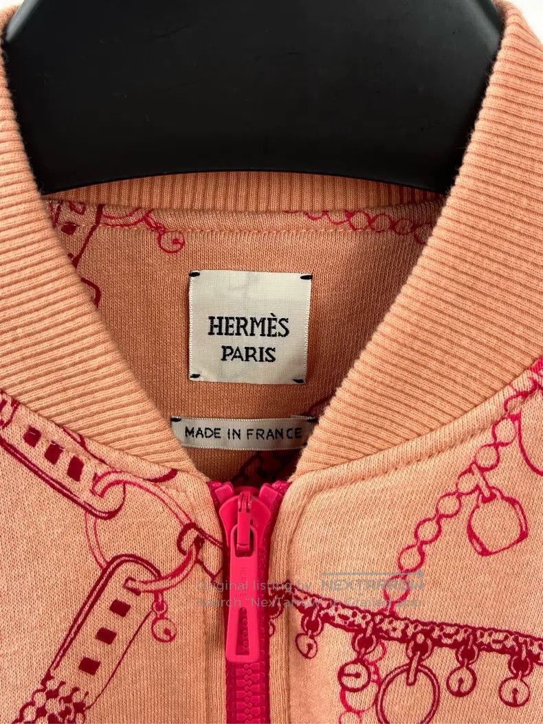 Hermes Hermes Pink Full Print Jacket Size XXS / US 00 / IT 34 - 4 Thumbnail