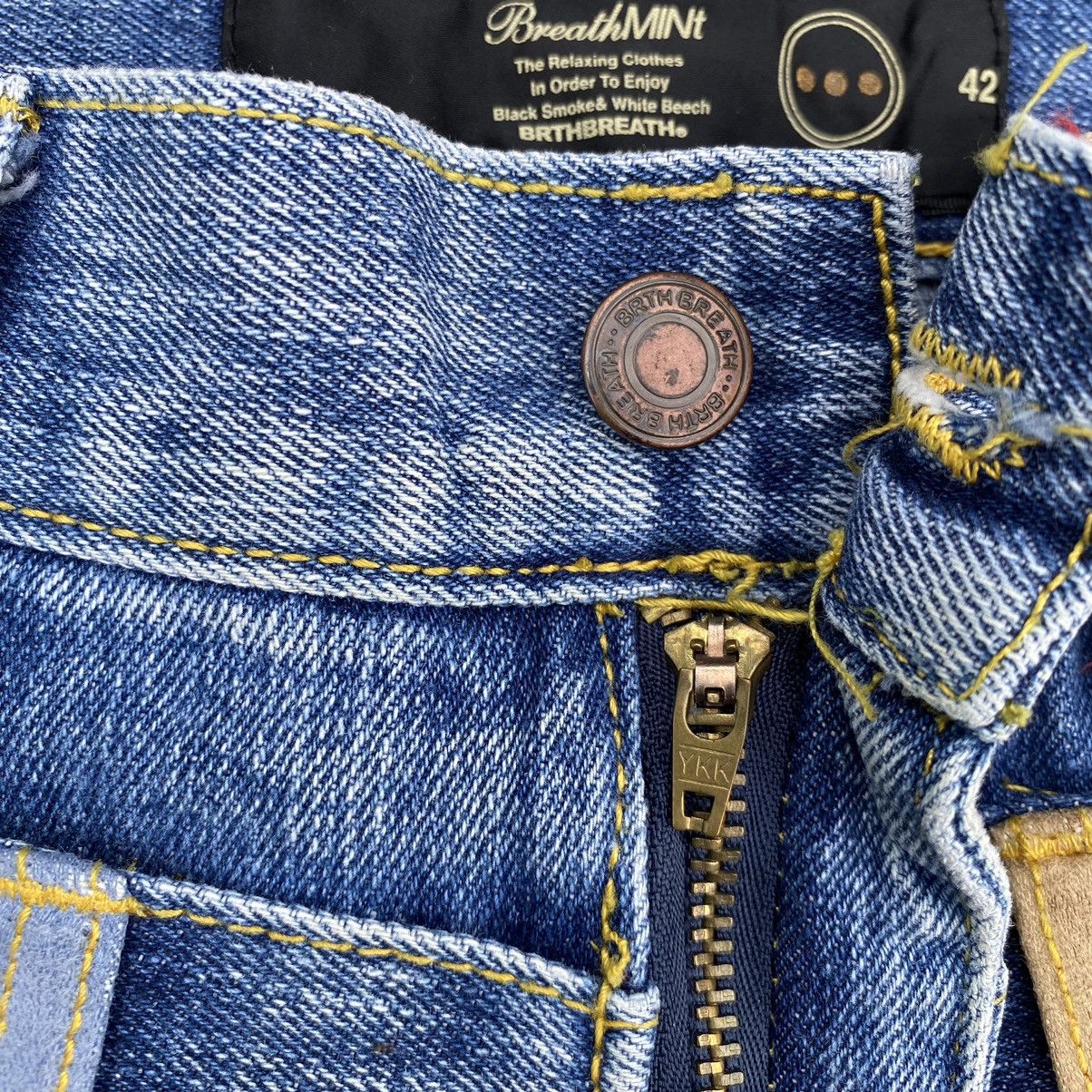 Japanese Brand × Vintage DOUBLE WAIST BREATH MINT DISTRESSED BONDAGE DENIM PANTS Size US 31 - 15 Thumbnail
