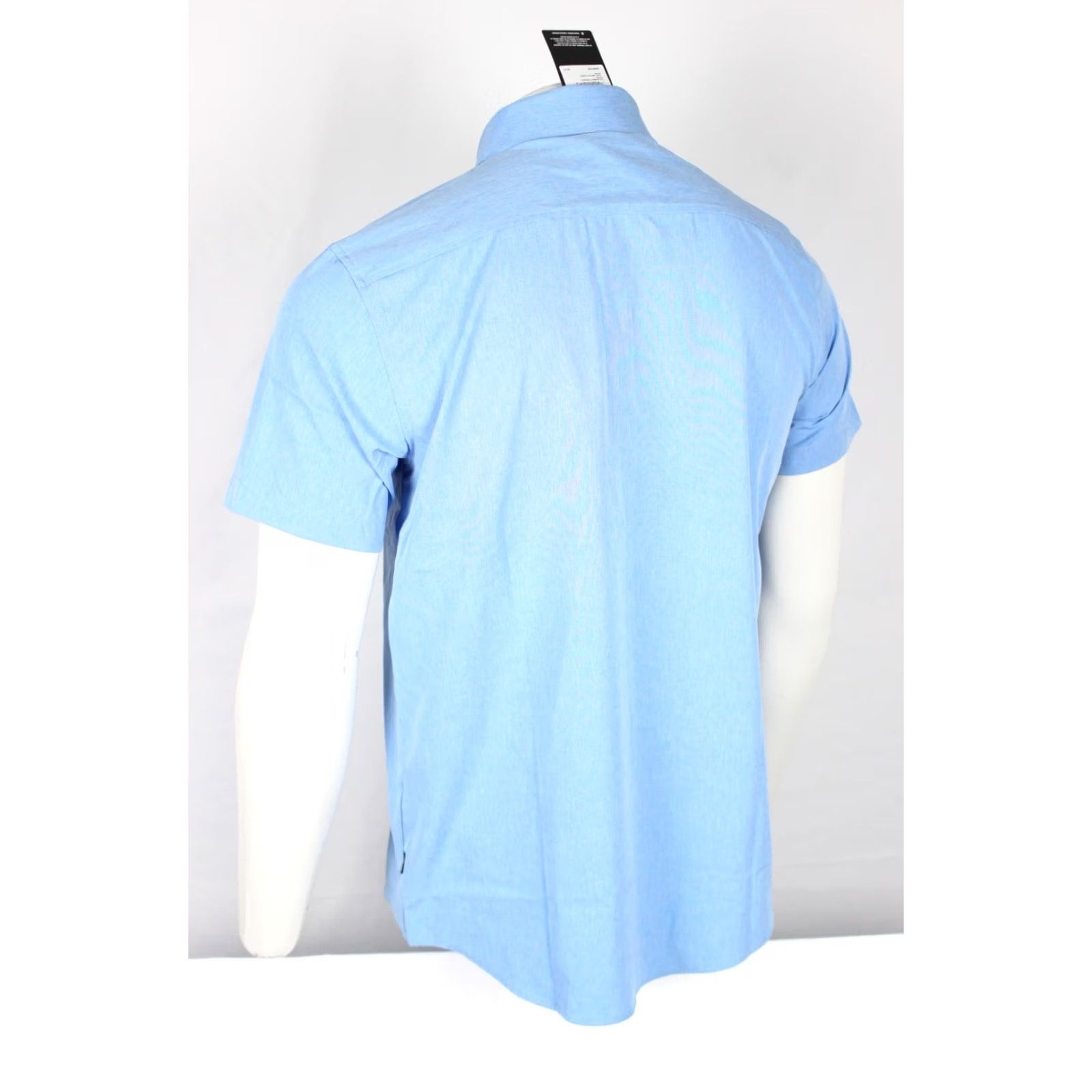 Hurley Hurley Men's Tech Chambray Woven Shirt Button Short Sleeve M Medium Aquifer Blue Size US M / EU 48-50 / 2 - 2 Thumbnail