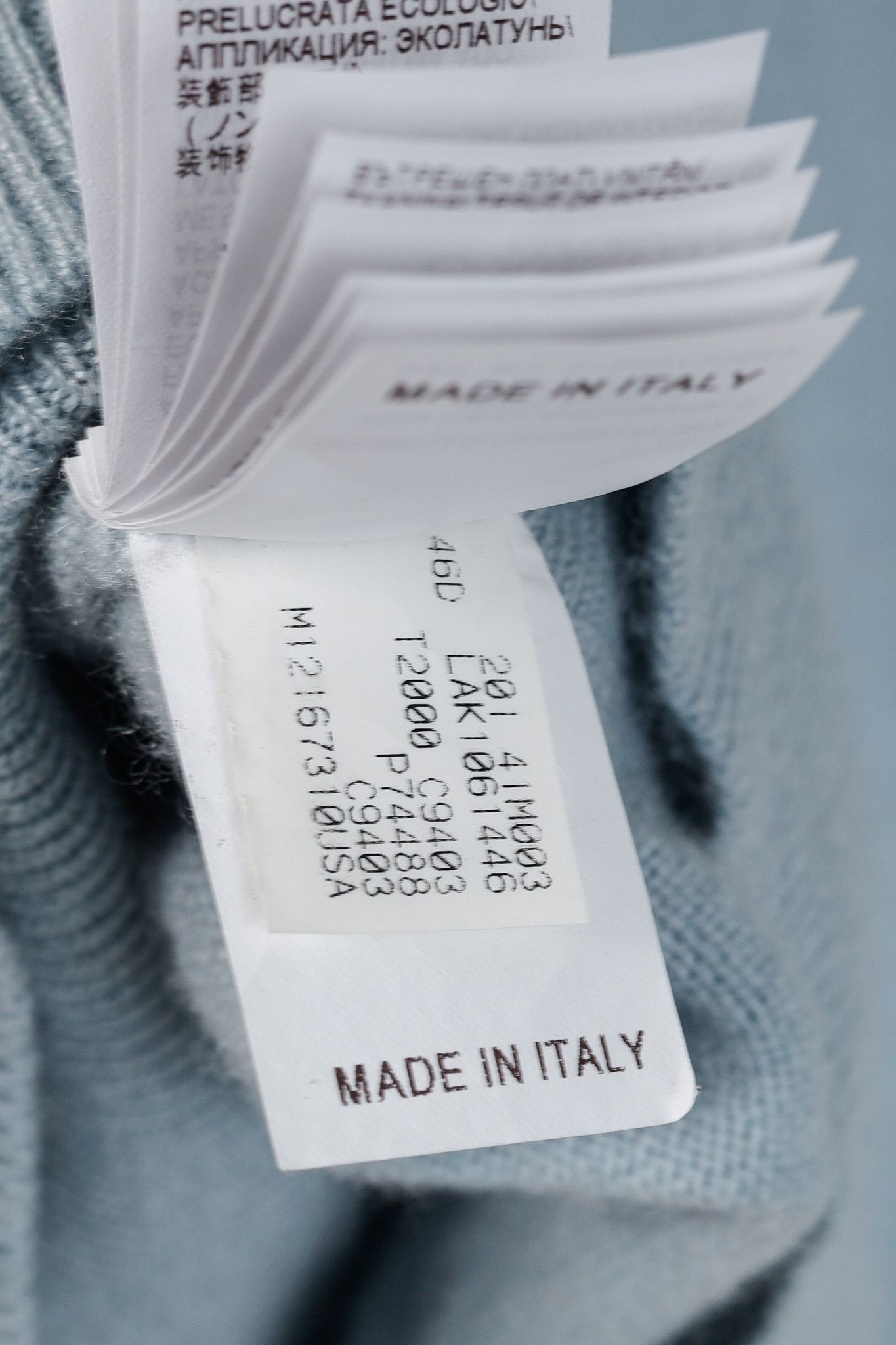 Brunello Cucinelli Brunello Cucinelli SS/20 Blue Cashmere Monili-Bead Sweater Size L / US 10 / IT 46 - 13 Thumbnail