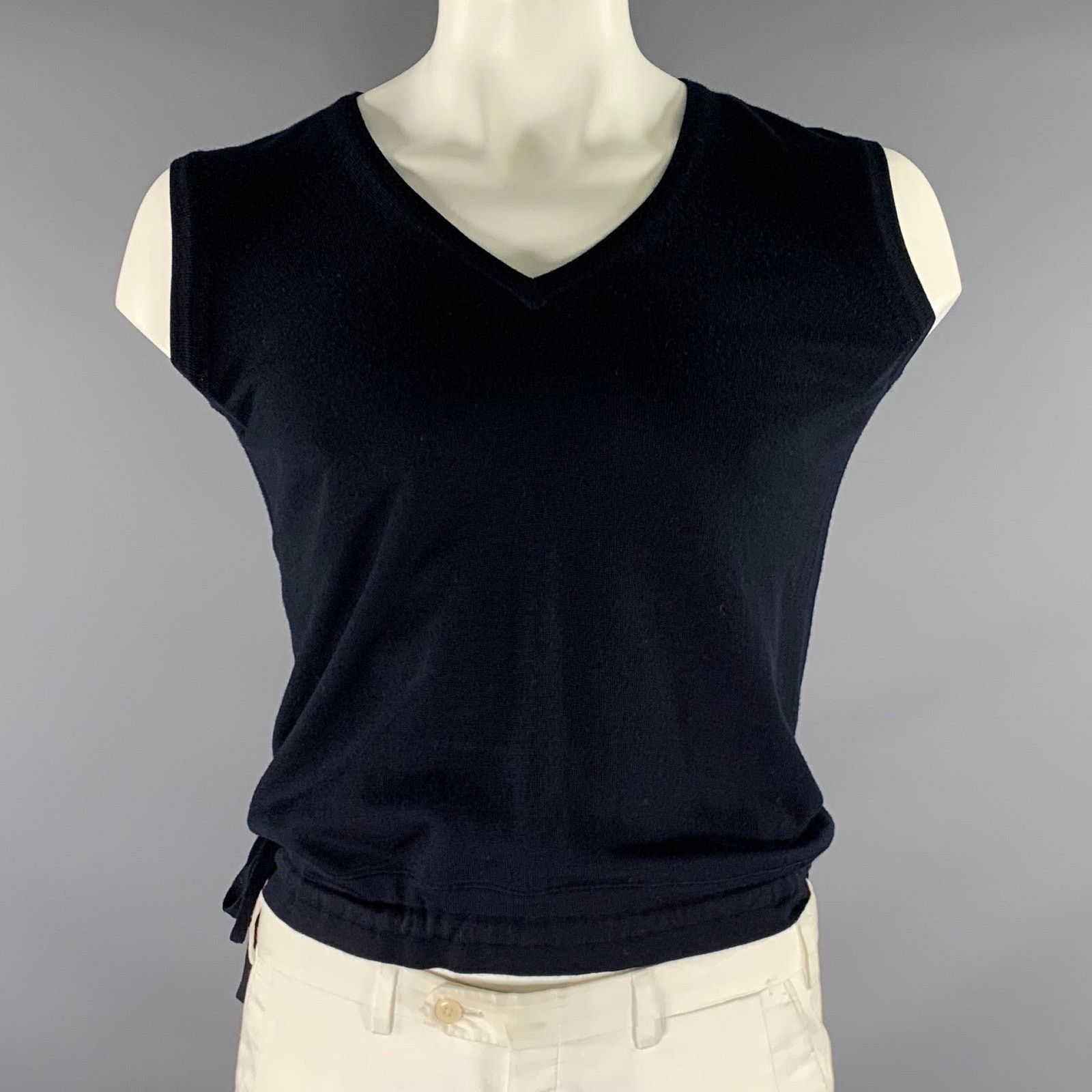 Other ZEGNA UNIFORM Size XL Navy Knit Wool Ribbed Vest Size US XL / EU 56 / 4 - 1 Thumbnail