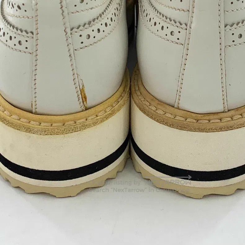 Prada Prada White Baroque carved lace-up casual flat muffin shoe Size US 6.5 / IT 36.5 - 8 Thumbnail
