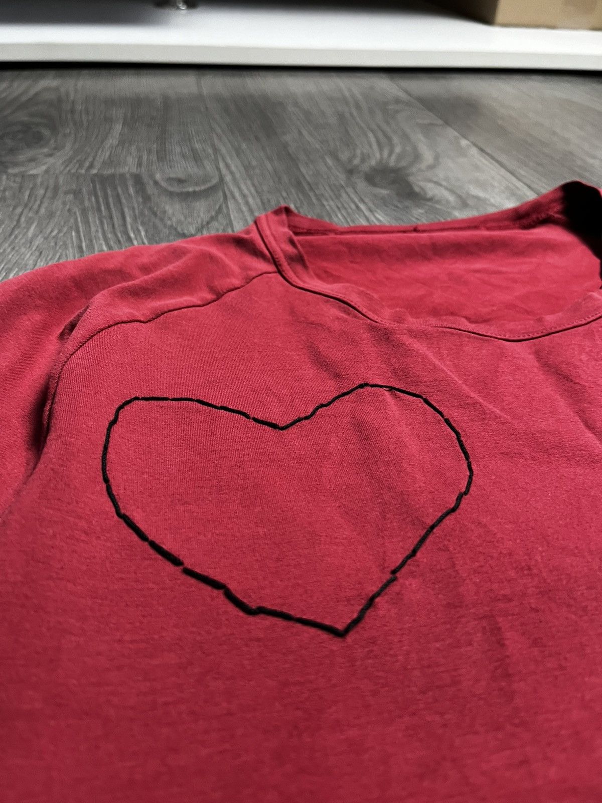 Prada Prada Linea Rossa 2011 "Heart Sketch" Red T-Shirt Size US XL / EU 56 / 4 - 4 Thumbnail