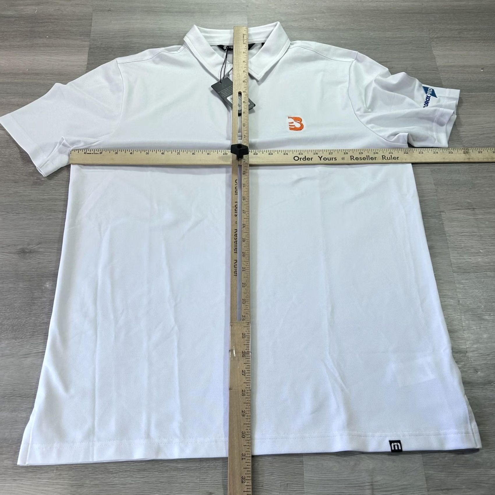 TravisMathew TravisMathew Polo Shirt Mens L White TM Cabana Solid Golf Eco Stretch Shirt Size US L / EU 52-54 / 3 - 7 Thumbnail