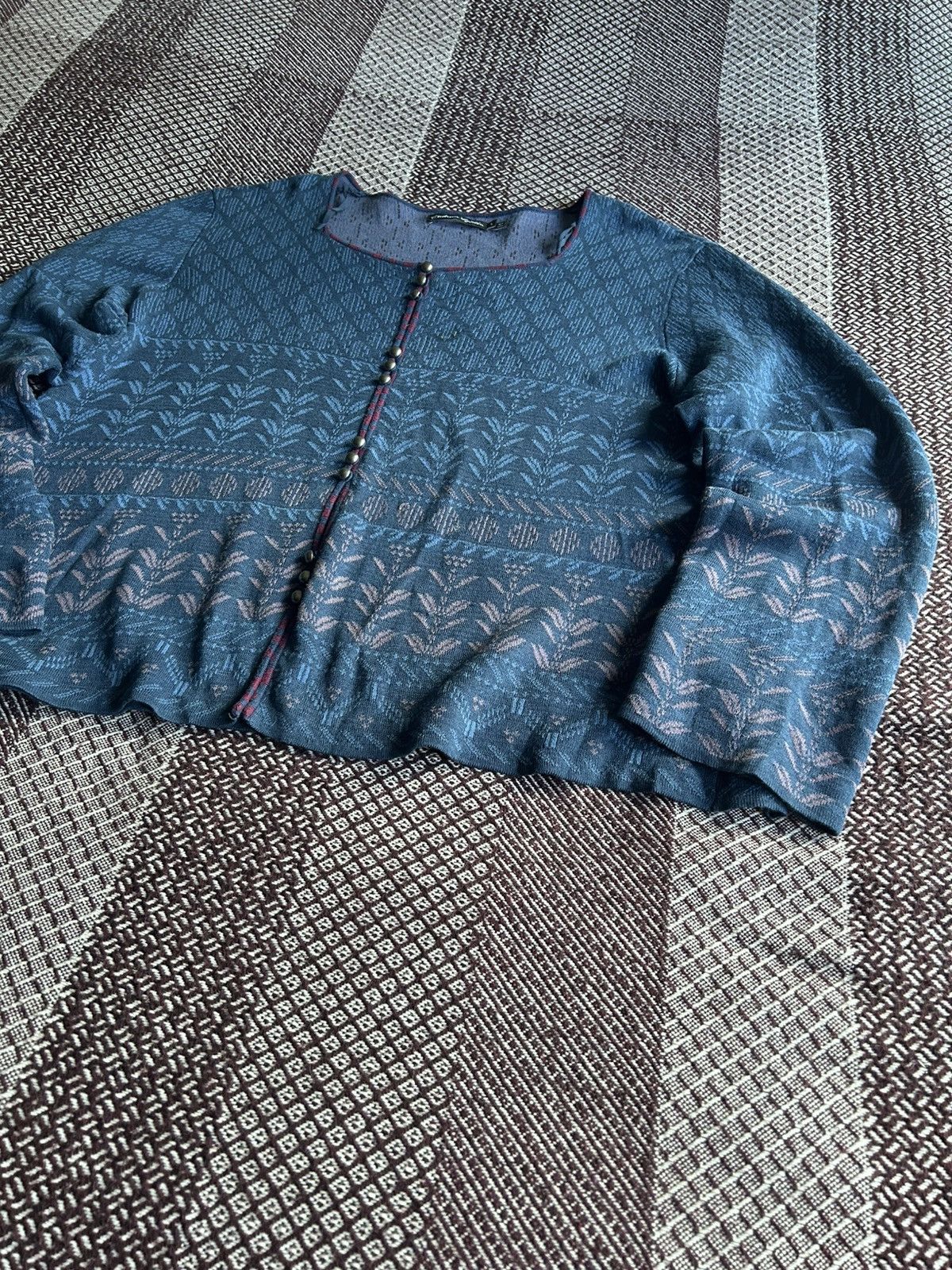 Gudrun Sjoden × Japanese Brand × Vintage Gurdun Sjóden Cardigan Womens Linen Avantgarde Japanese SZ L Size L / US 10 / IT 46 - 3 Thumbnail
