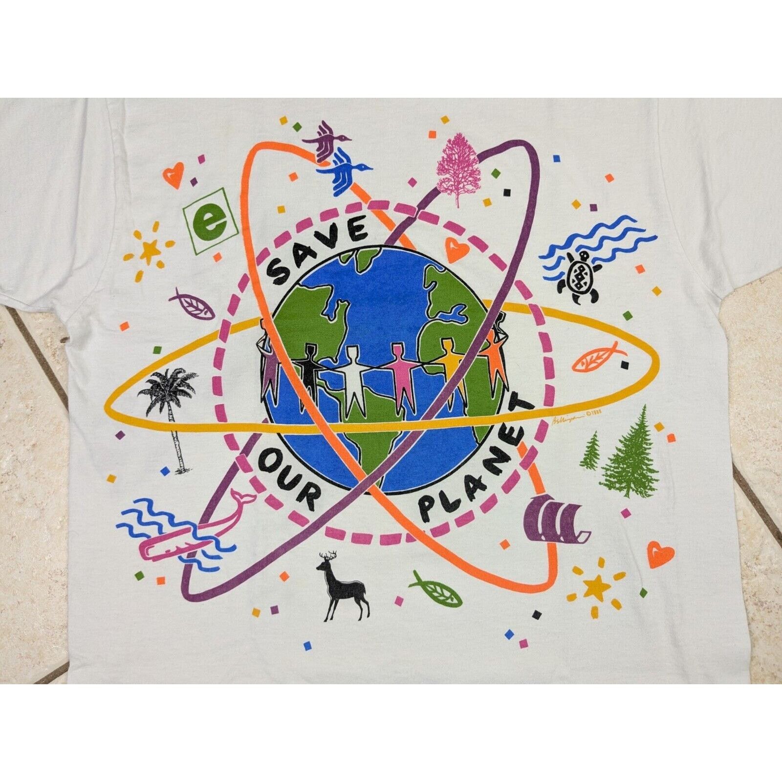 Other Vtg 1989 Save Our Planet Shirt Environmentalist Green Size US L / EU 52-54 / 3 - 2 Thumbnail