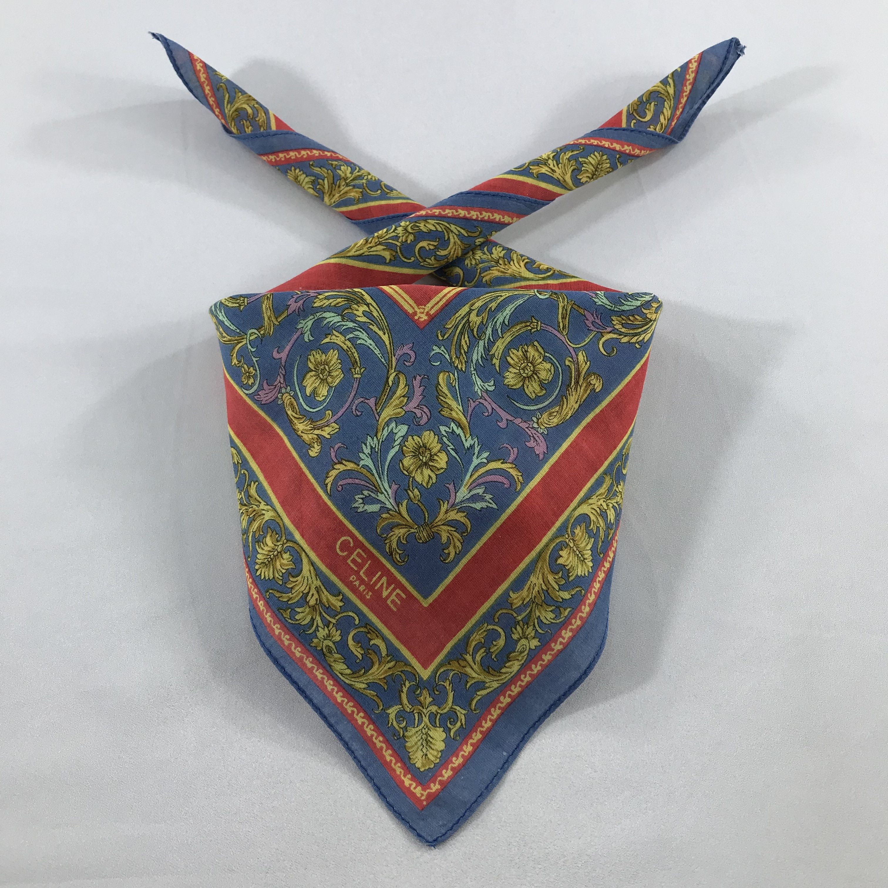 Celine × Vintage Celine Bandana / Handkerchief / Neckerchief - S2484 Size ONE SIZE - 4 Thumbnail
