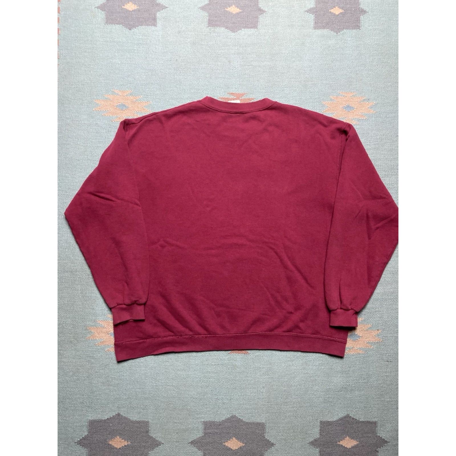 Vintage Vintage 80s 90s Cheetah Sweatshirt Crewneck Men Large Red Maroon USA 90s Pullover Knit Shirt Size US L / EU 52-54 / 3 - 7 Thumbnail