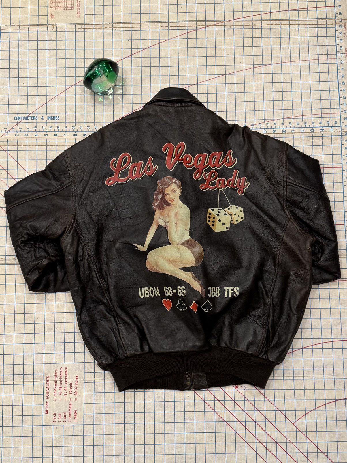 The Cockpit Las Vegas Lady Type A-2 Leather Bomber Large