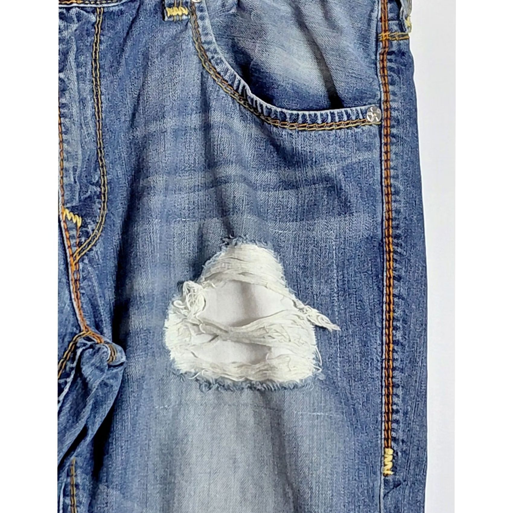 True Religion True Religion Jeans Blue Solid Denim Men Size 40 Regular Fit Size US 40 / EU 56 - 4 Thumbnail