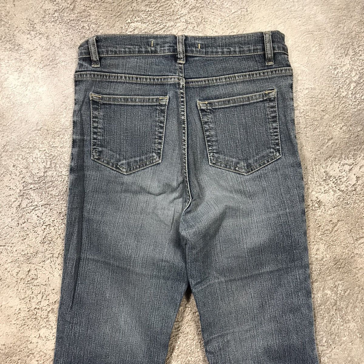 Vintage Vintage 90s Japan Distressed Low Rise Flared Jeans Grunge 28 Size 28" / US 6 / IT 42 - 5 Thumbnail