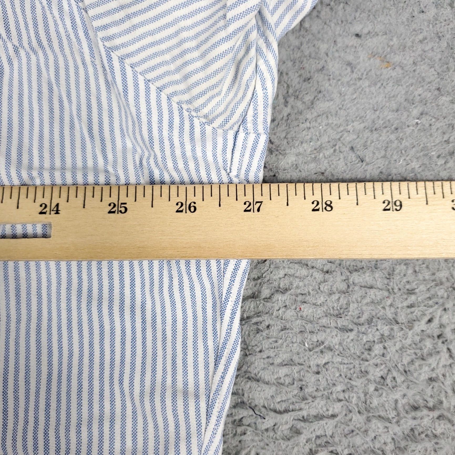 Ralph Lauren Ralph Lauren Shirt Mens 16.5 Blue Striped Dress Button Up Long Sleeve Size 42R - 7 Thumbnail
