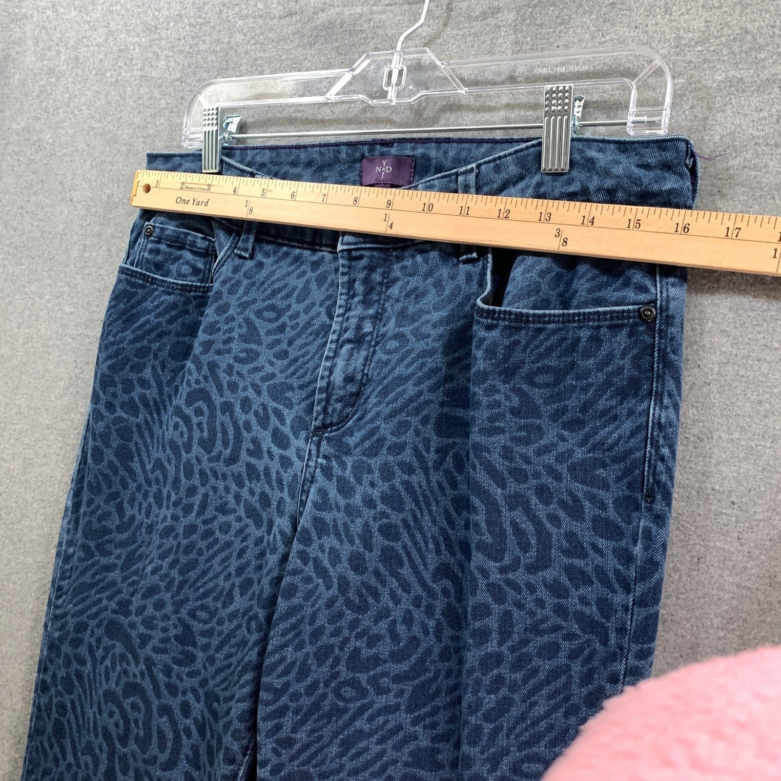 Other NYDJ Jeans Women Size 12 Leopard Print Blue Jeans Size 34" / US 12 / IT 48 - 4 Thumbnail
