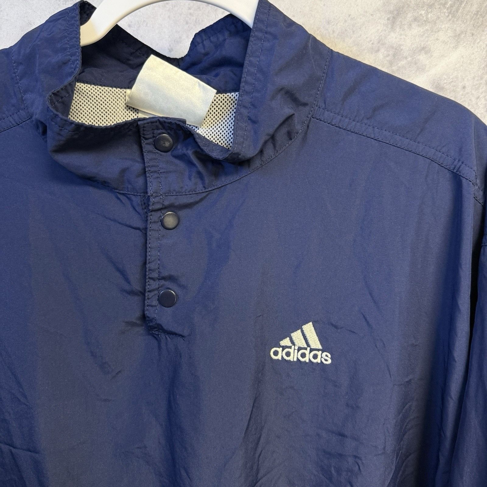 Adidas Vintage Adidas Windbreaker Jacket Mens 2XL 26.5x29.5 Blue Y2 Size US XXL / EU 58 / 5 - 3 Thumbnail