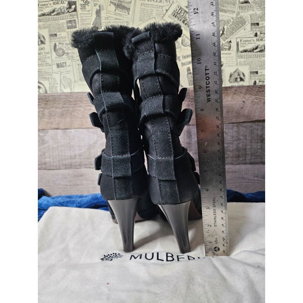 Mulberry Mulberry Heeled Fur Leather Boots 36.5 US 6.5 7 Size US 6.5 / IT 36.5 - 5 Thumbnail