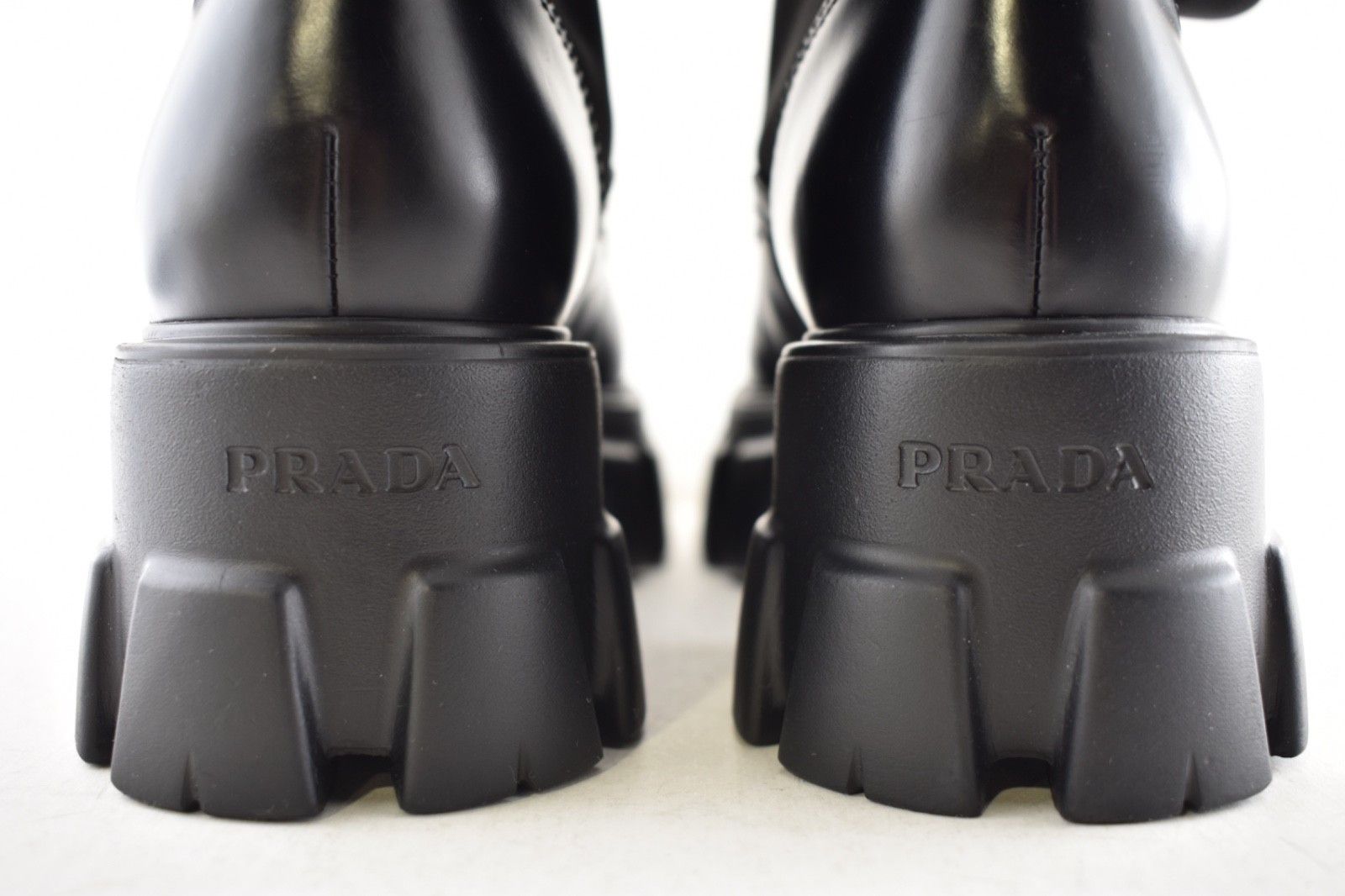 Prada Prada Monolith Leather Nylon Pouch Lug Sole Combat Boot 41.5 Size US 11.5 / IT 41.5 - 14 Thumbnail