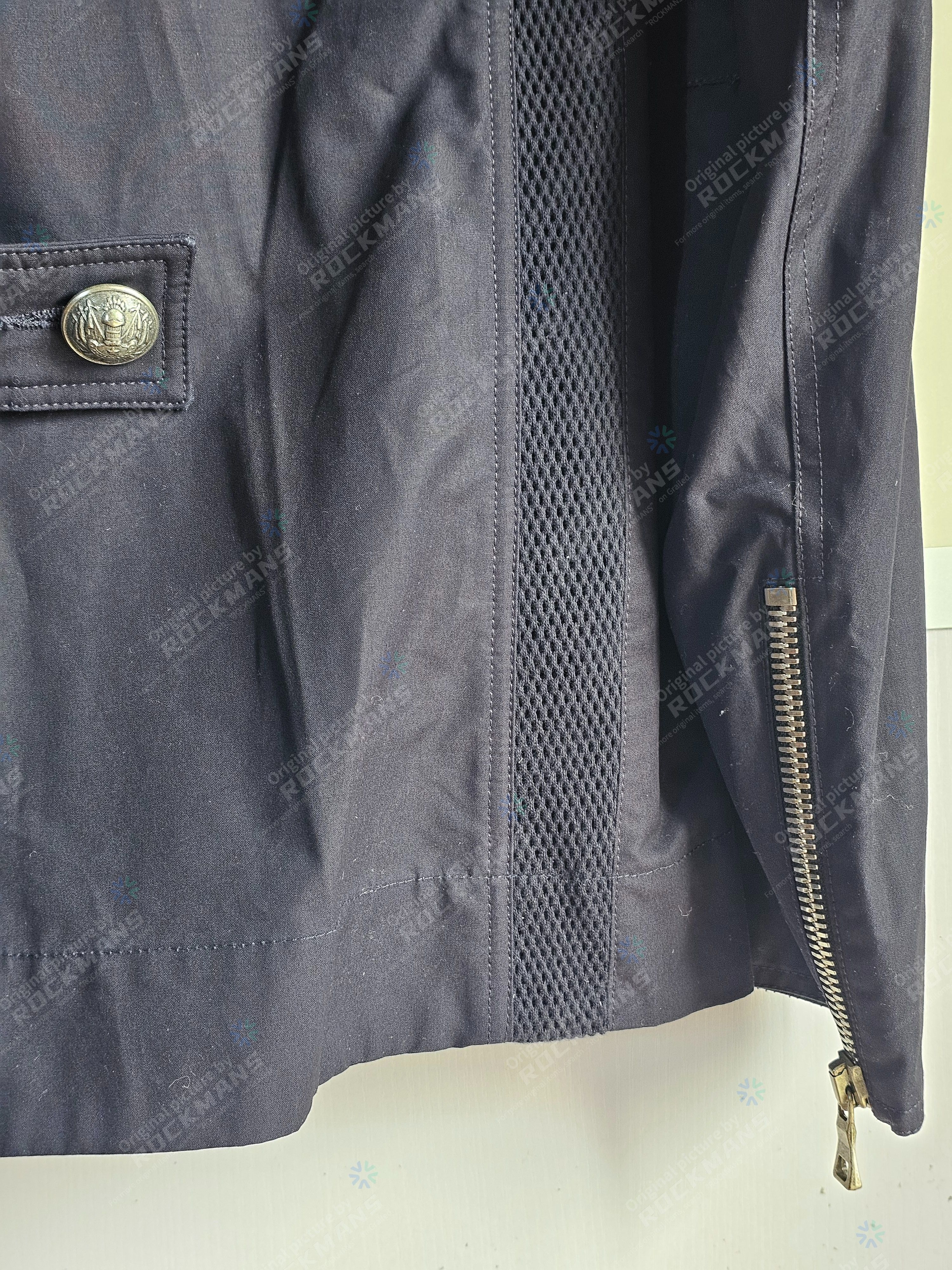 Balmain BALMAIN Men's Dark Blue Biker Blazer Jacket Size 50 Size US L / EU 52-54 / 3 - 4 Thumbnail