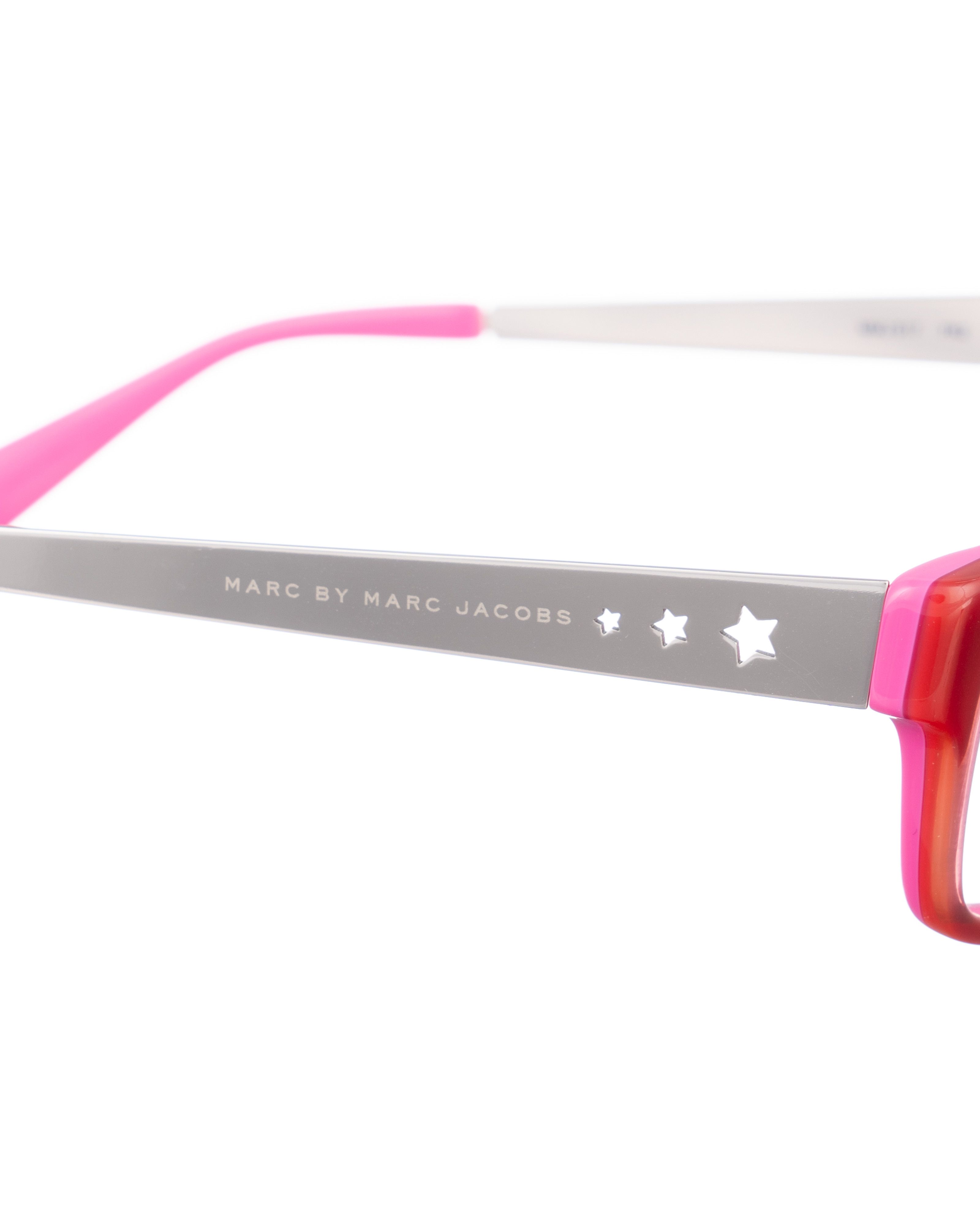 Marc by Marc Jacobs Marc by Marc Jacobs 00s Red and Pink Plastic Glasses Size ONE SIZE - 3 Thumbnail