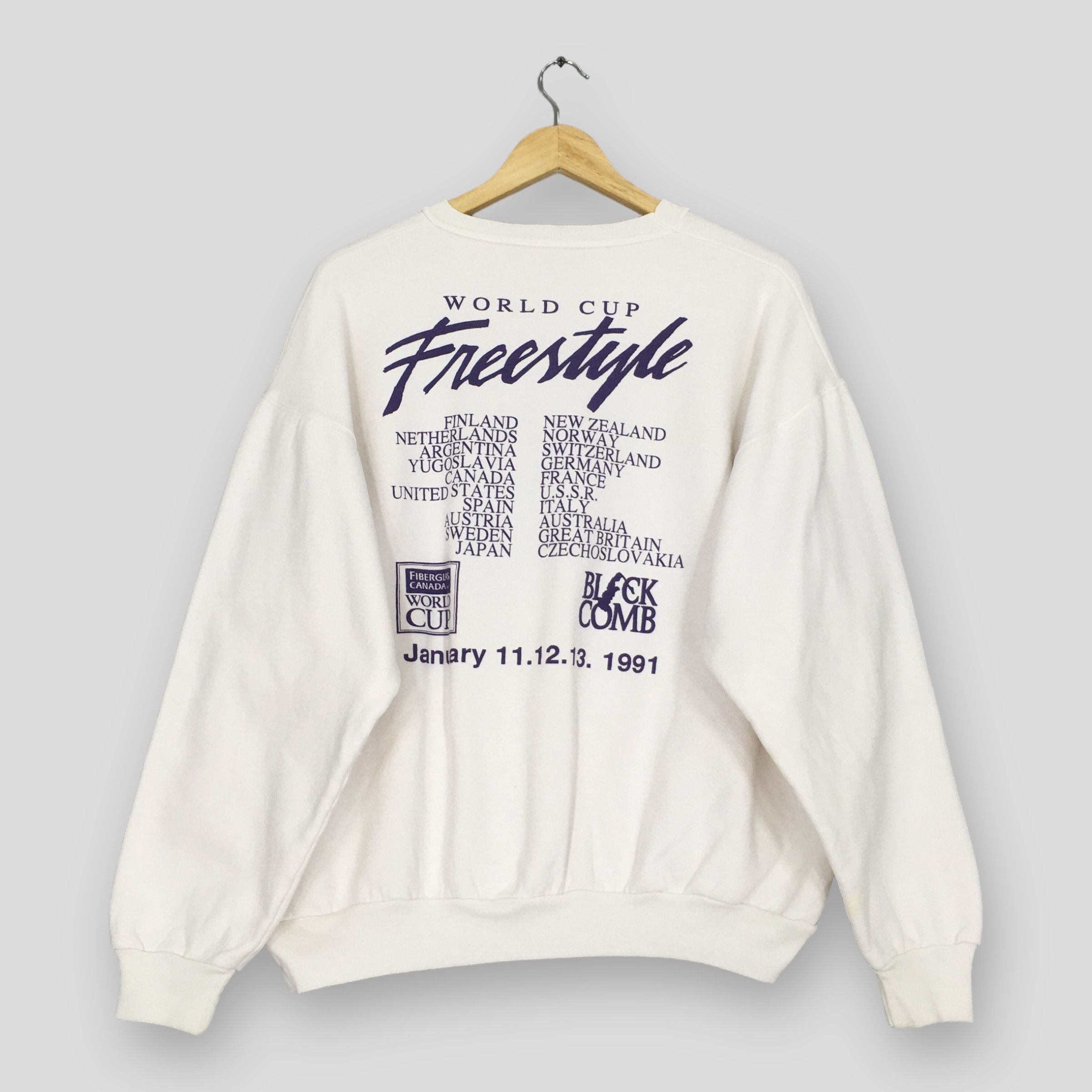 Beauty Beast × Vintage Vintage 90s Freestyle Ski World Cup Sweatshirt Large Size US L / EU 52-54 / 3 - 9 Thumbnail