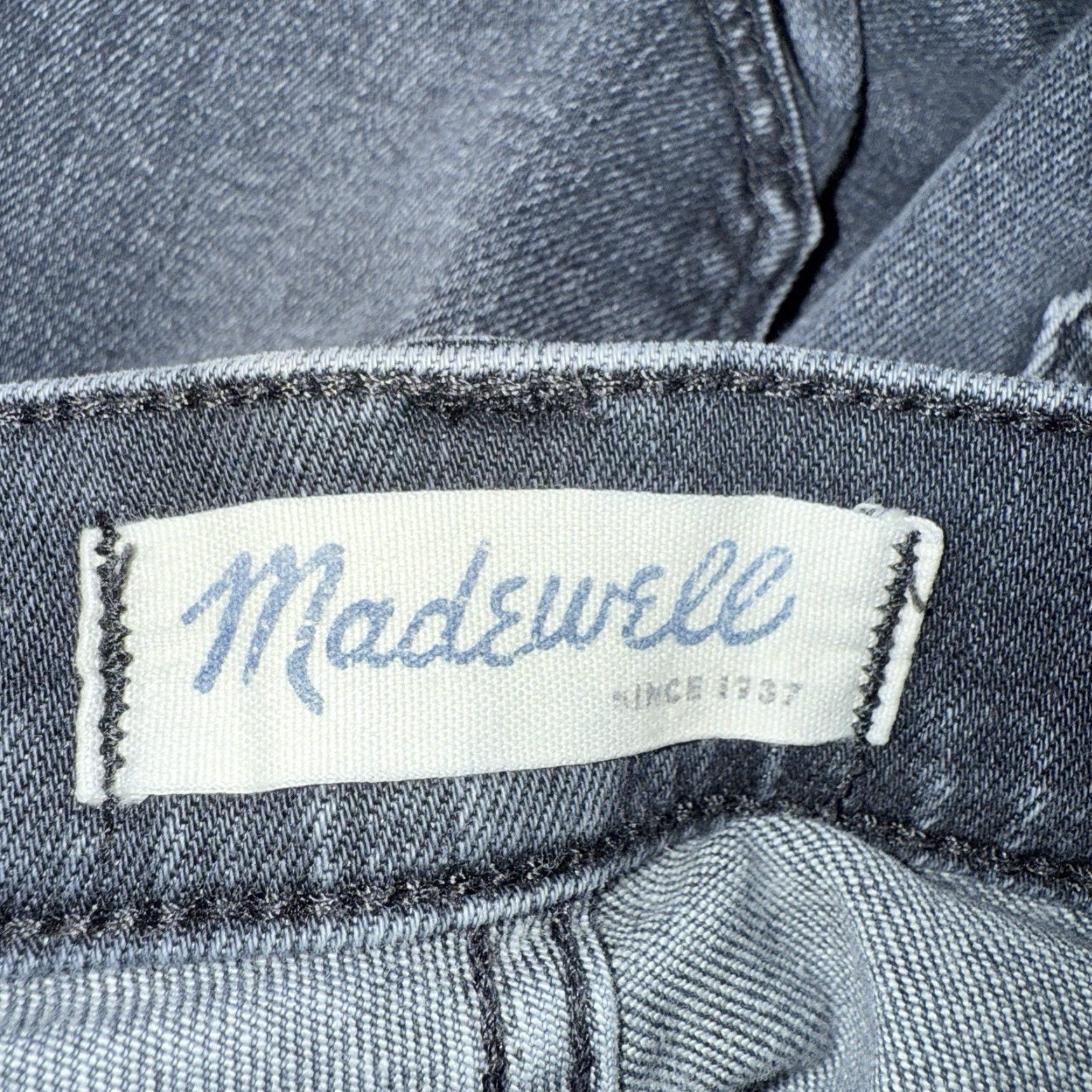 Madewell Madewell Gray Distressed High Riser Skinny Jeans Womens Size 24 Size 42" / US 20 - 4 Thumbnail