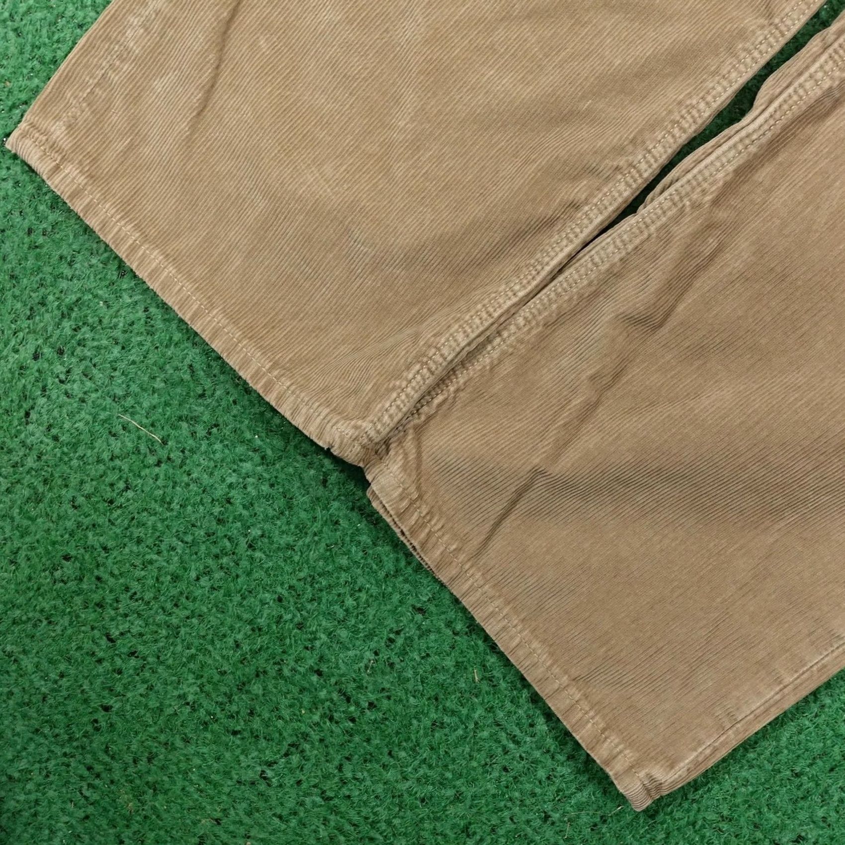 Banana Republic Banana Republic Khakis Pants Mens 34x34 Beige Corduroy Pima Cotton 5-Pocket Straight Fit Front Zip Size US 35 - 3 Thumbnail