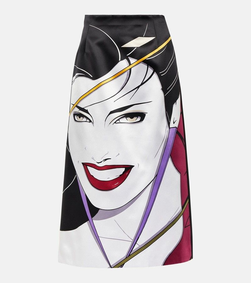 Gucci Gucci Printed silk midi skirt 40 Size 27" / US 4 / IT 40 - 1 Thumbnail