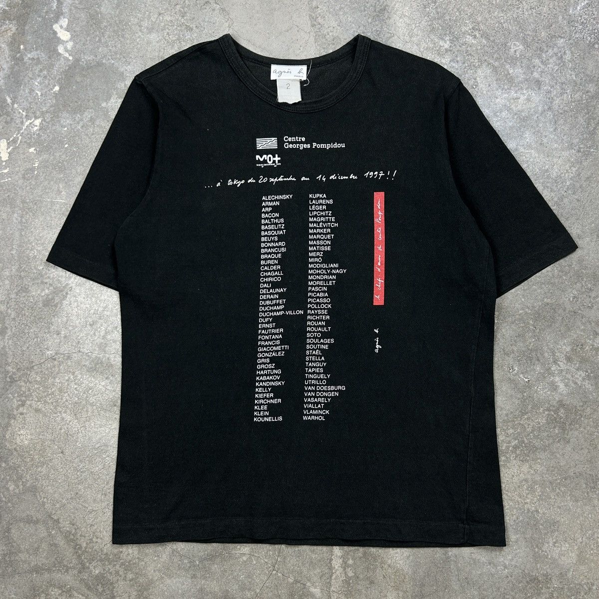 Vintage × agnes b. 1997 Agnes B - Art T-Shirt Size US M / EU 48-50 / 2 - 1 Thumbnail
