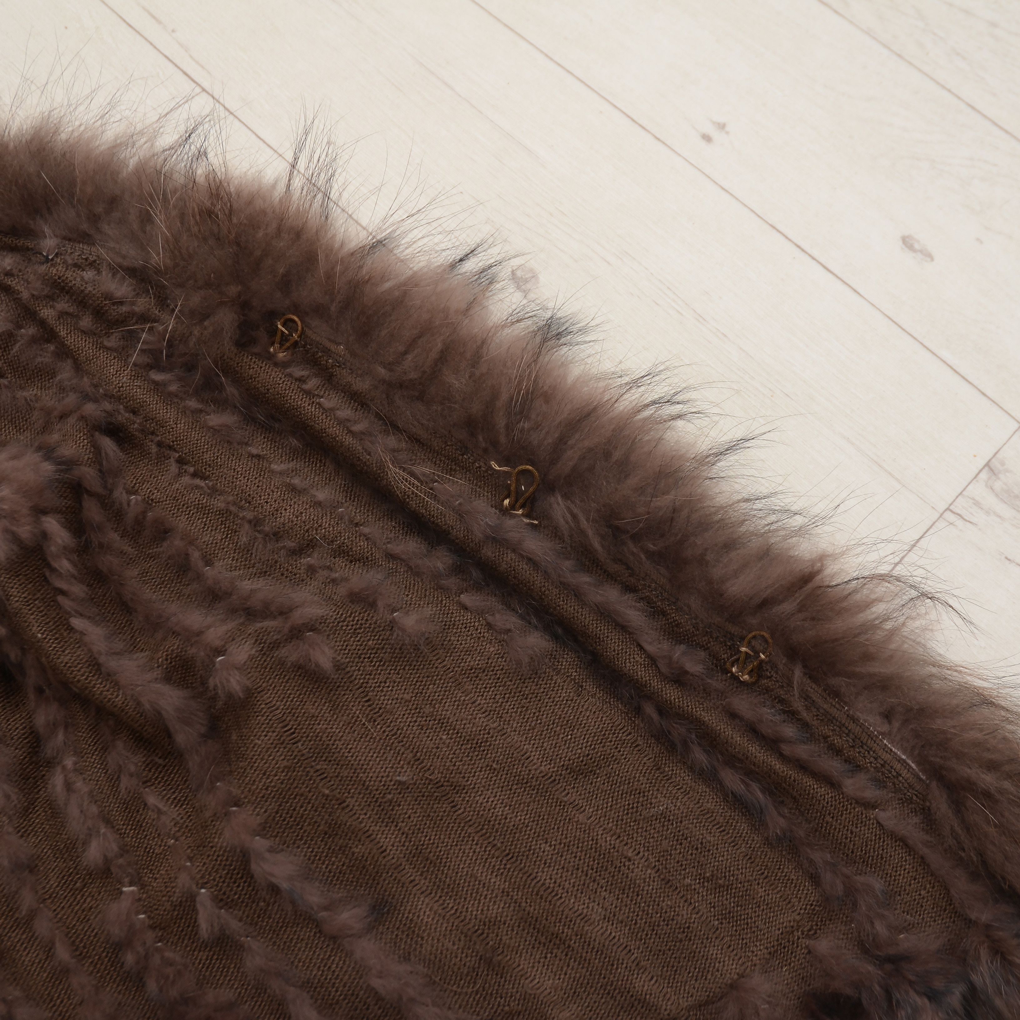 Vintage Oakwood Sleeveless Hooded Rabbit Fur Vest Y2K Avant-Garde Size L / US 10 / IT 46 - 9 Thumbnail