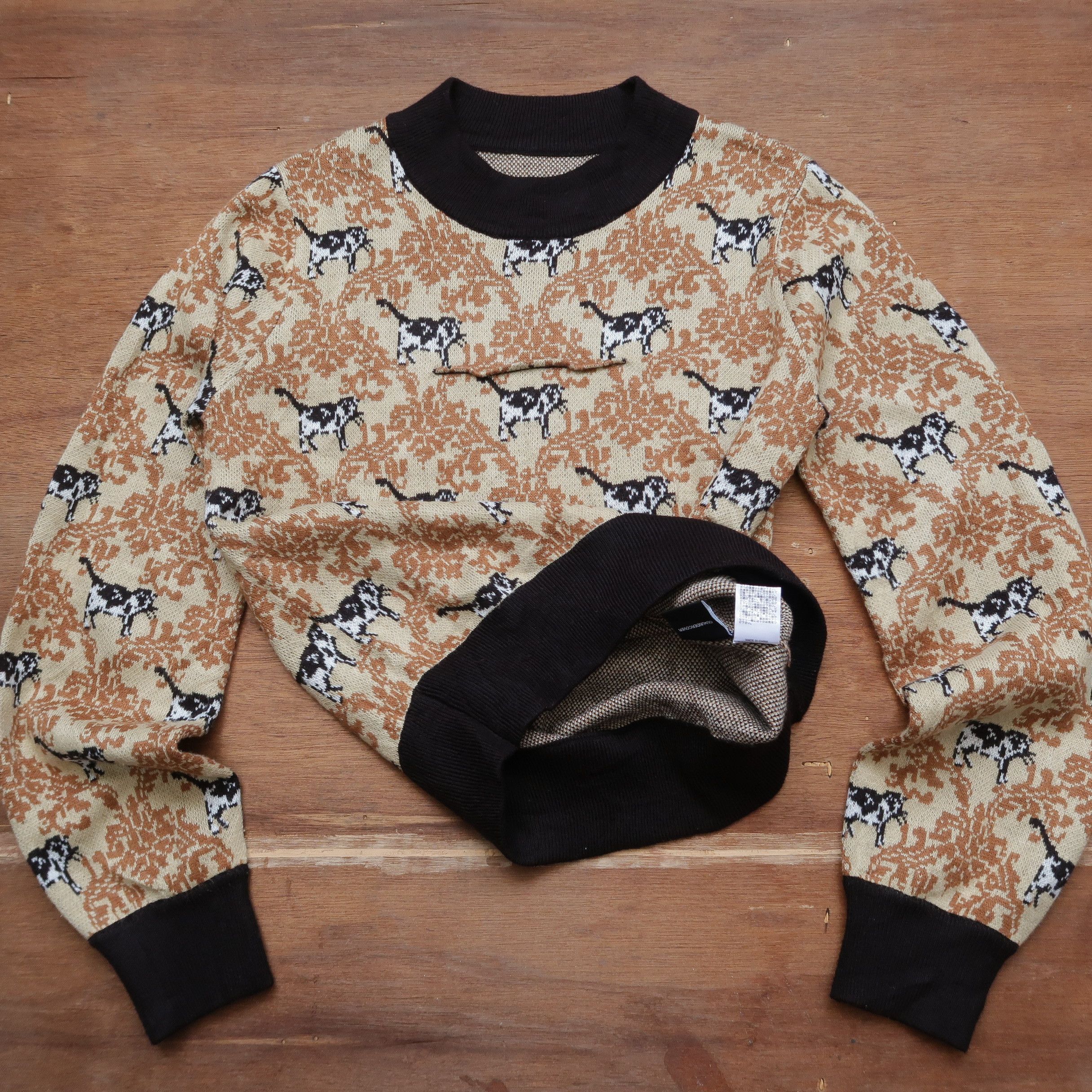 GU × Jun Takahashi × Undercover GU x Undercover Leopard Ethnic Pattern Cropped Knitwear Size US M / EU 48-50 / 2 - 3 Thumbnail