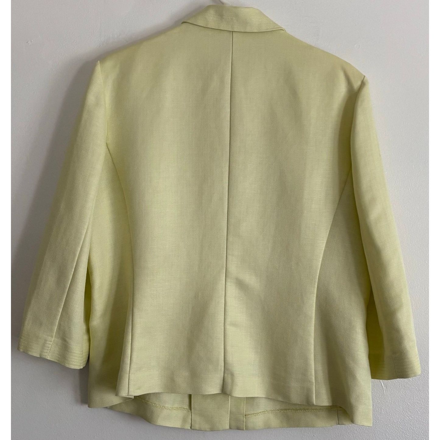 Other Emma James Pastel Yellow Linen Blend Blazer 16 Size XXL / US 16-18 / IT 52-54 - 2 Thumbnail