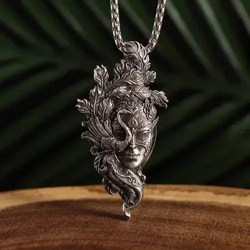 Vintage Vintage Flower Mask Necklace Size ONE SIZE - 1 Thumbnail